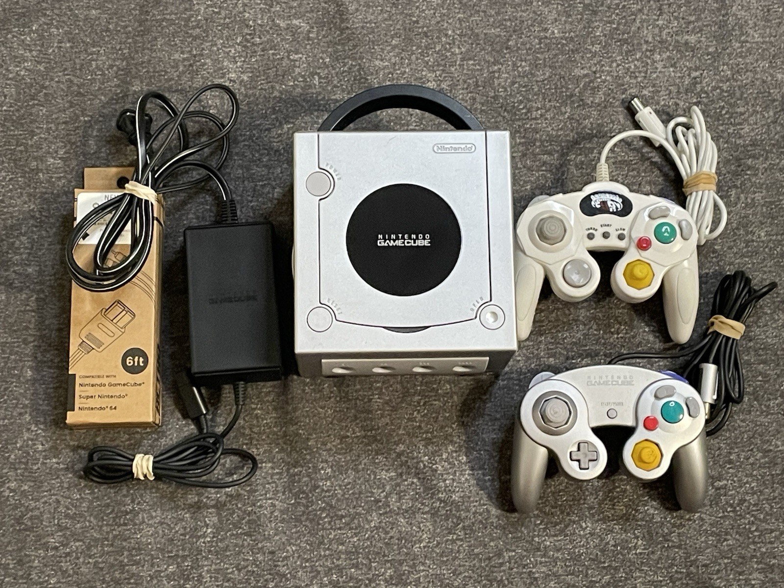 Nintendo GameCube Video Game Console DOL-101 Silver Controllers Hookups Tested