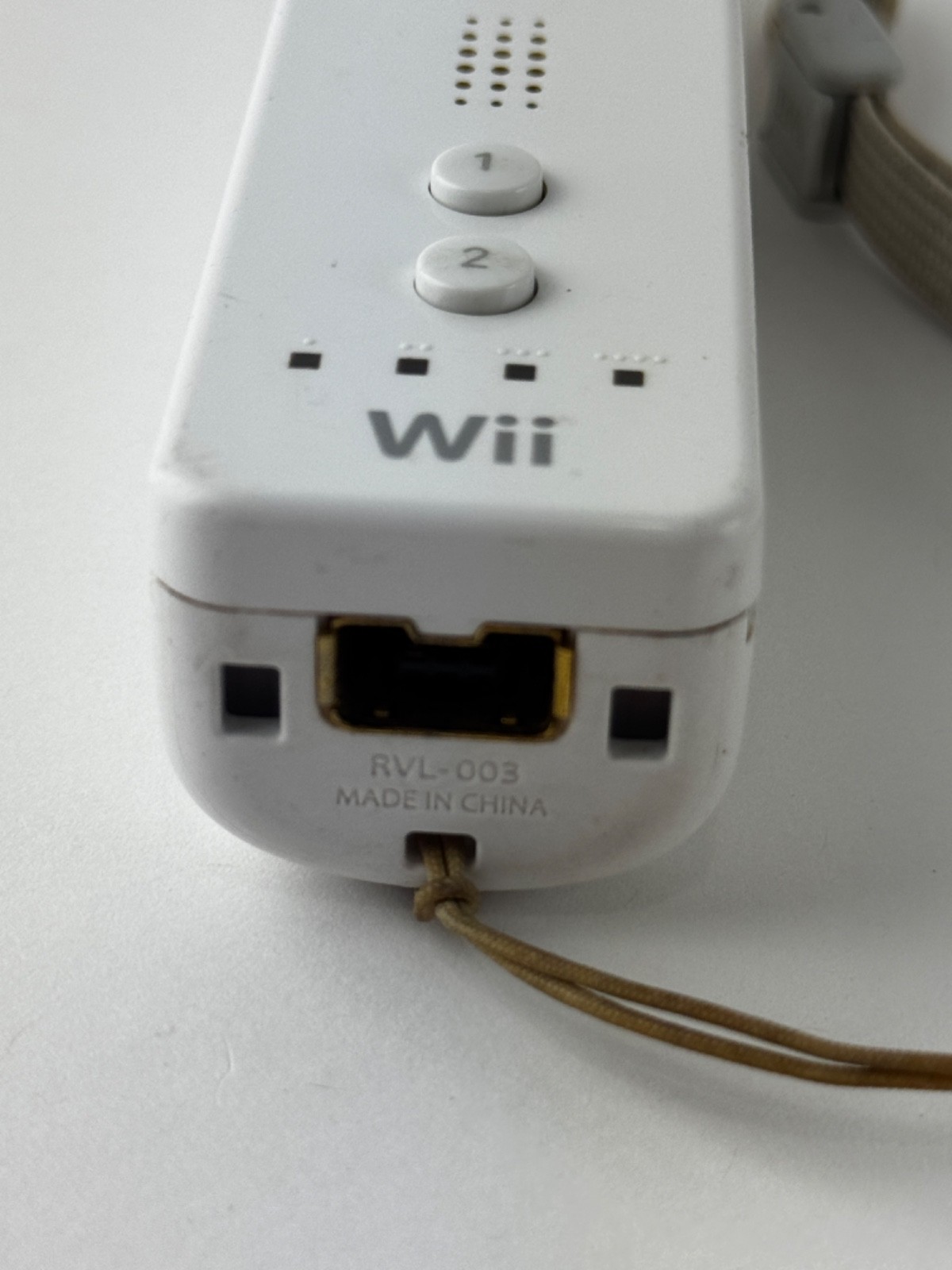 Nintendo Wii RVL-003 White Controller w/ Motion Plus Adapter & Sleeve