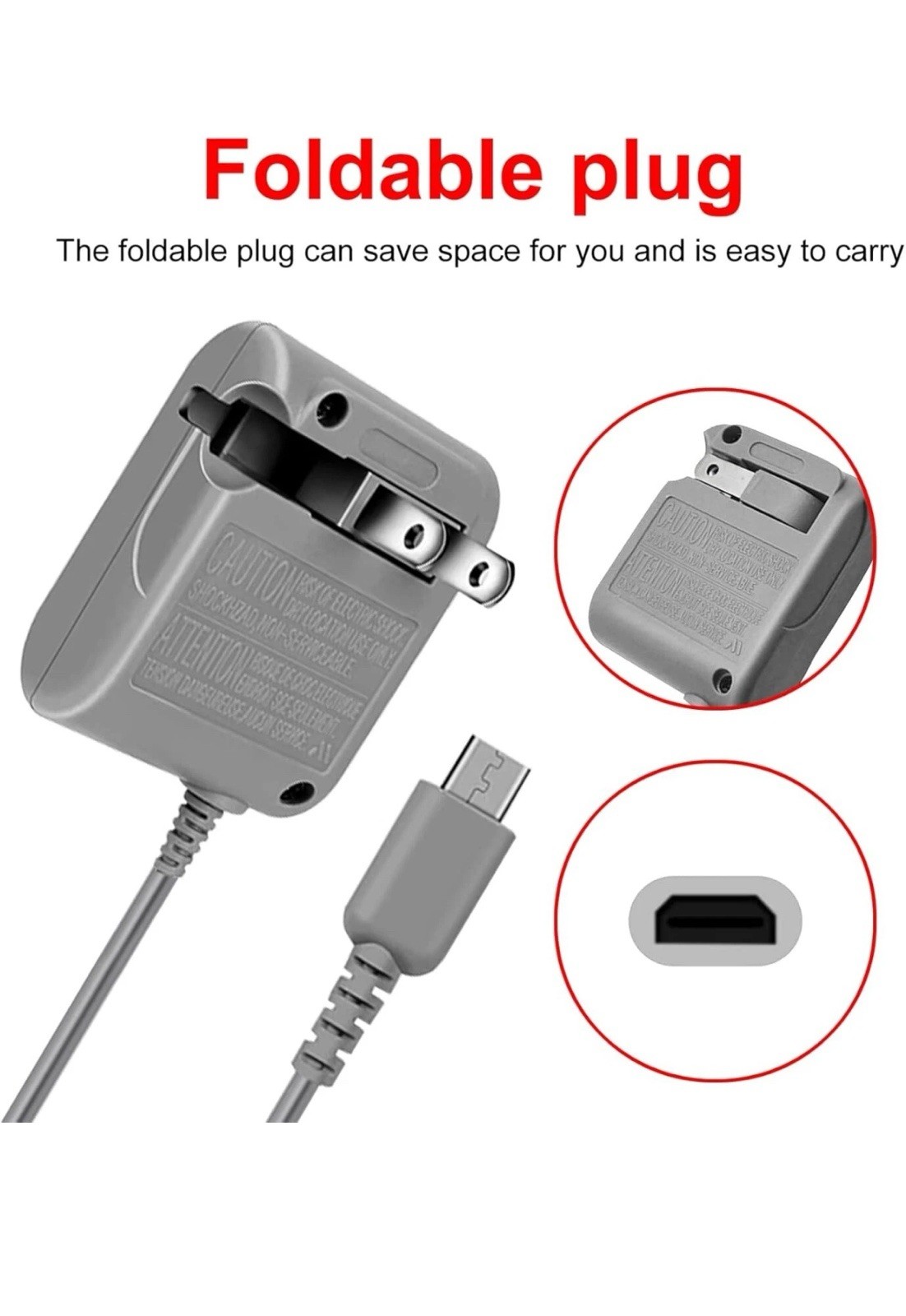 Cable Cargador de Pared Compatible con Consola Nintendo DS Lite NDSL
