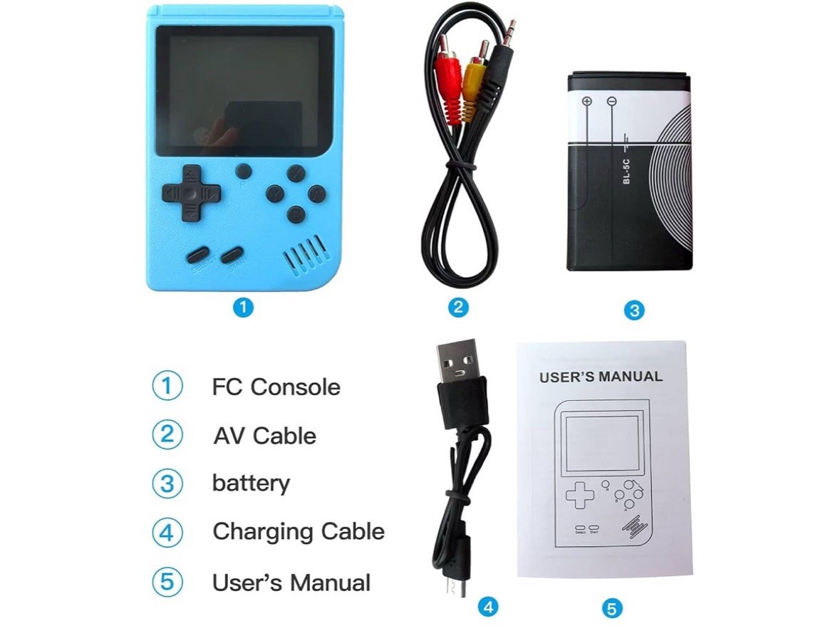 500 Classic Games Handheld Retro Video FC Game Console Player For Kids Adults