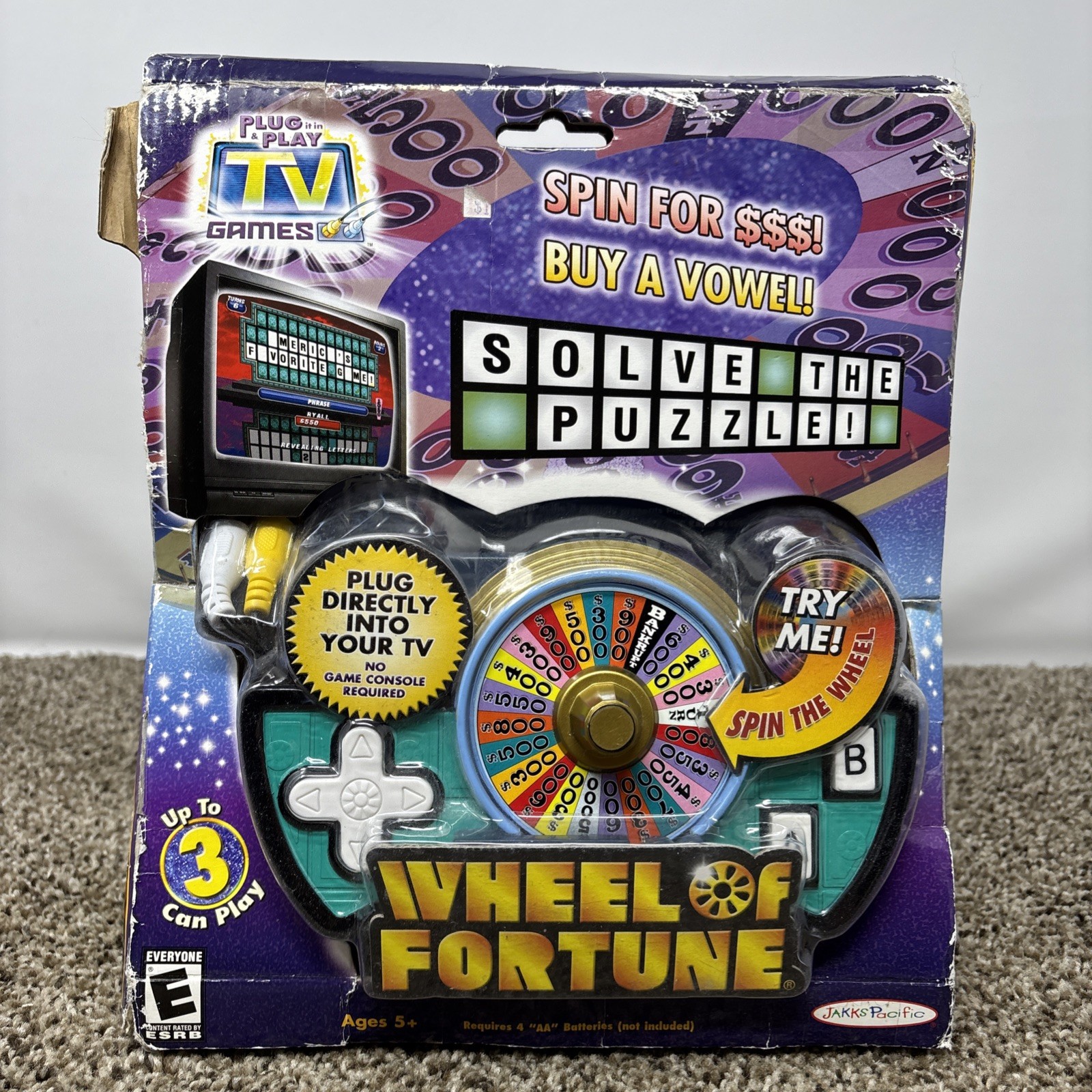 Wheel Of Fortune Electronic Plug & Play TV Game 2006- Jakks Pacific NEW & SEALED