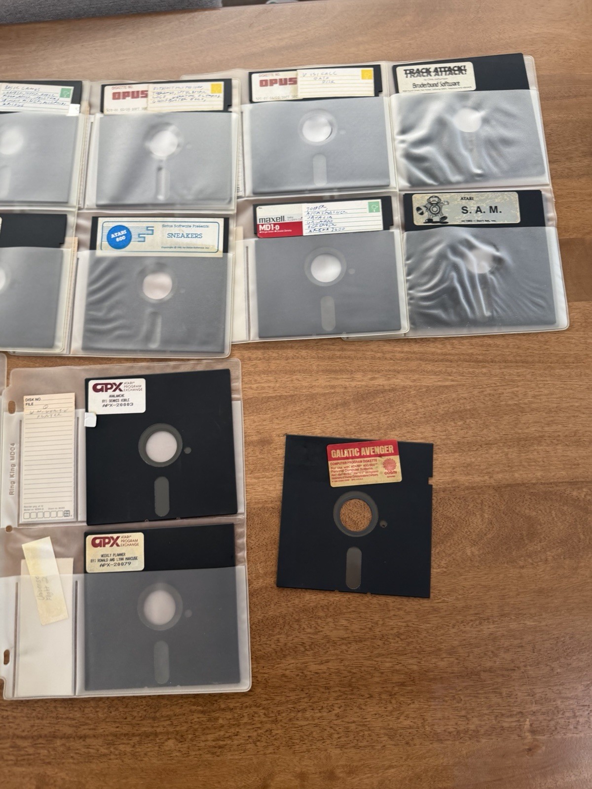 Vintage Atari 800 5.25″ Floppy Disk Lot of Over 100 Video Games, 109 Total Disks