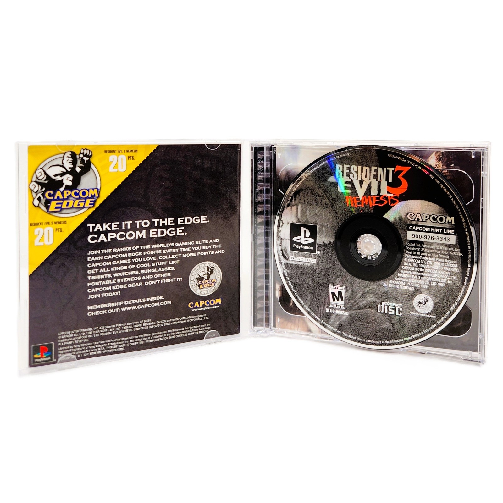Resident Evil 3 Nemesis w/ Dino Crisis Demo PS1, CIB Pristine Scratch Free Discs