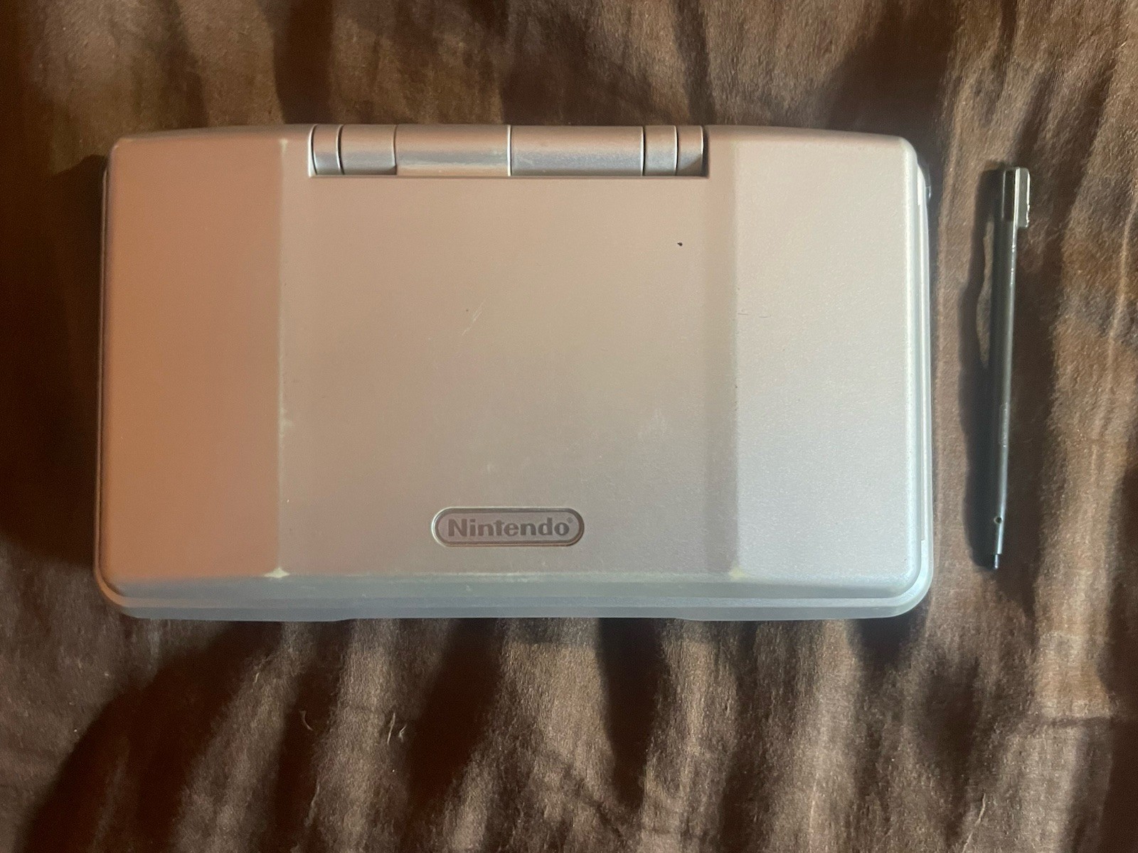 Nintendo DS Silver Phat NTR-001 Console w Stylus Fully Functional Mint Screens