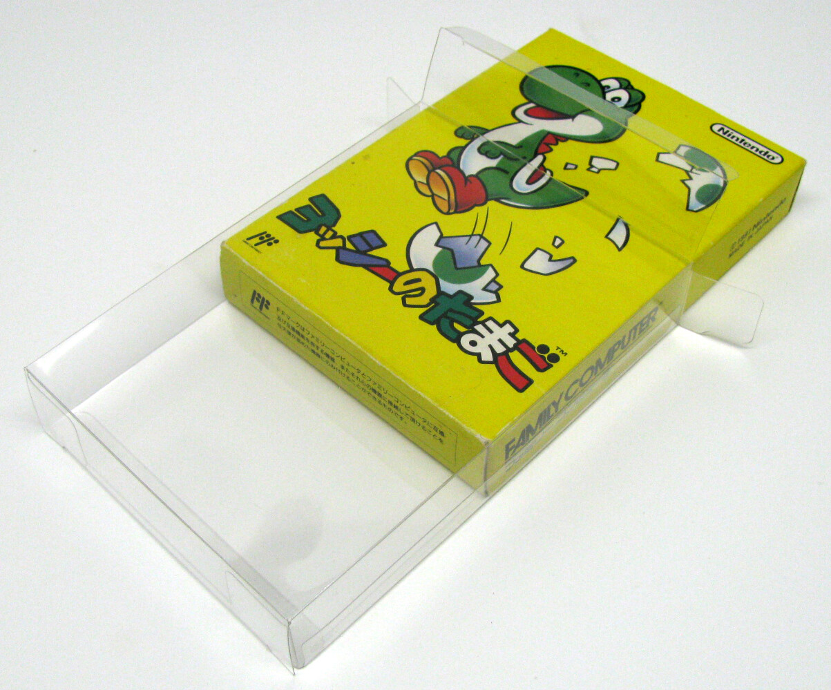10X NINTENDO FAMICOM LARGE CIB GAME – CLEAR PLASTIC PROTECTIVE BOX – READ!