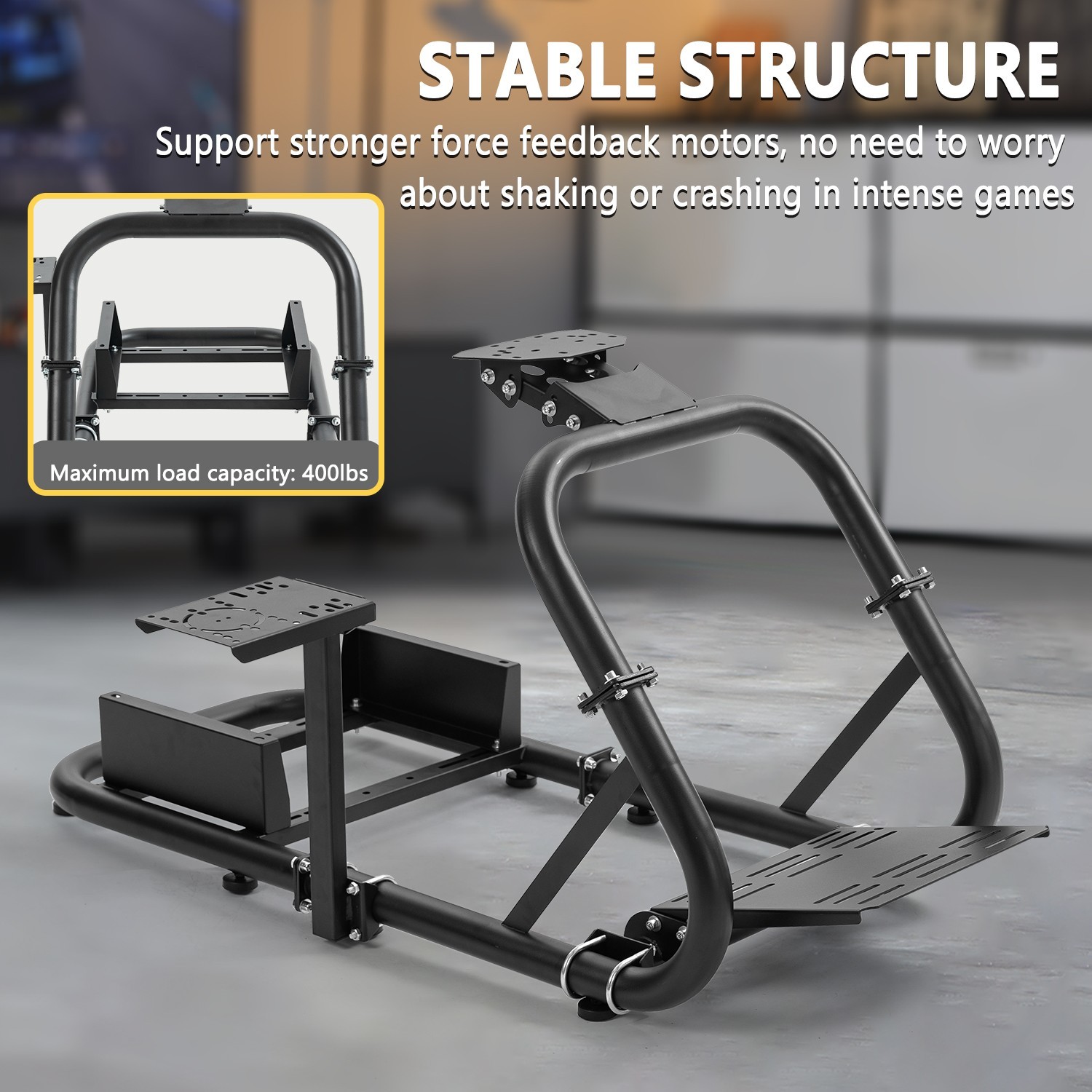 Marada Racing Sim Cockpit Wheel Stand Stable Fit Logitech G29 G920Thrustmaster