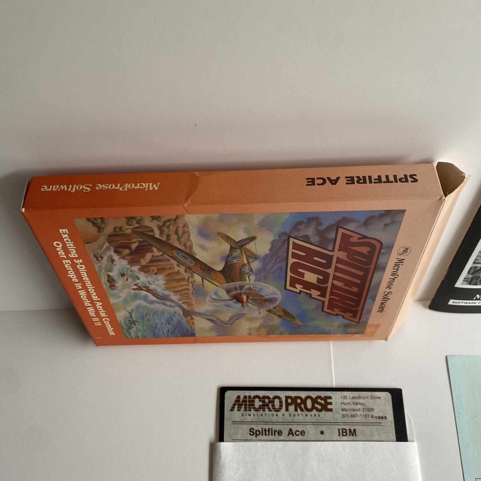 Spitfire Ace IBM PC Big Box 5.25” Disk Diskette CIB Complete In Box
