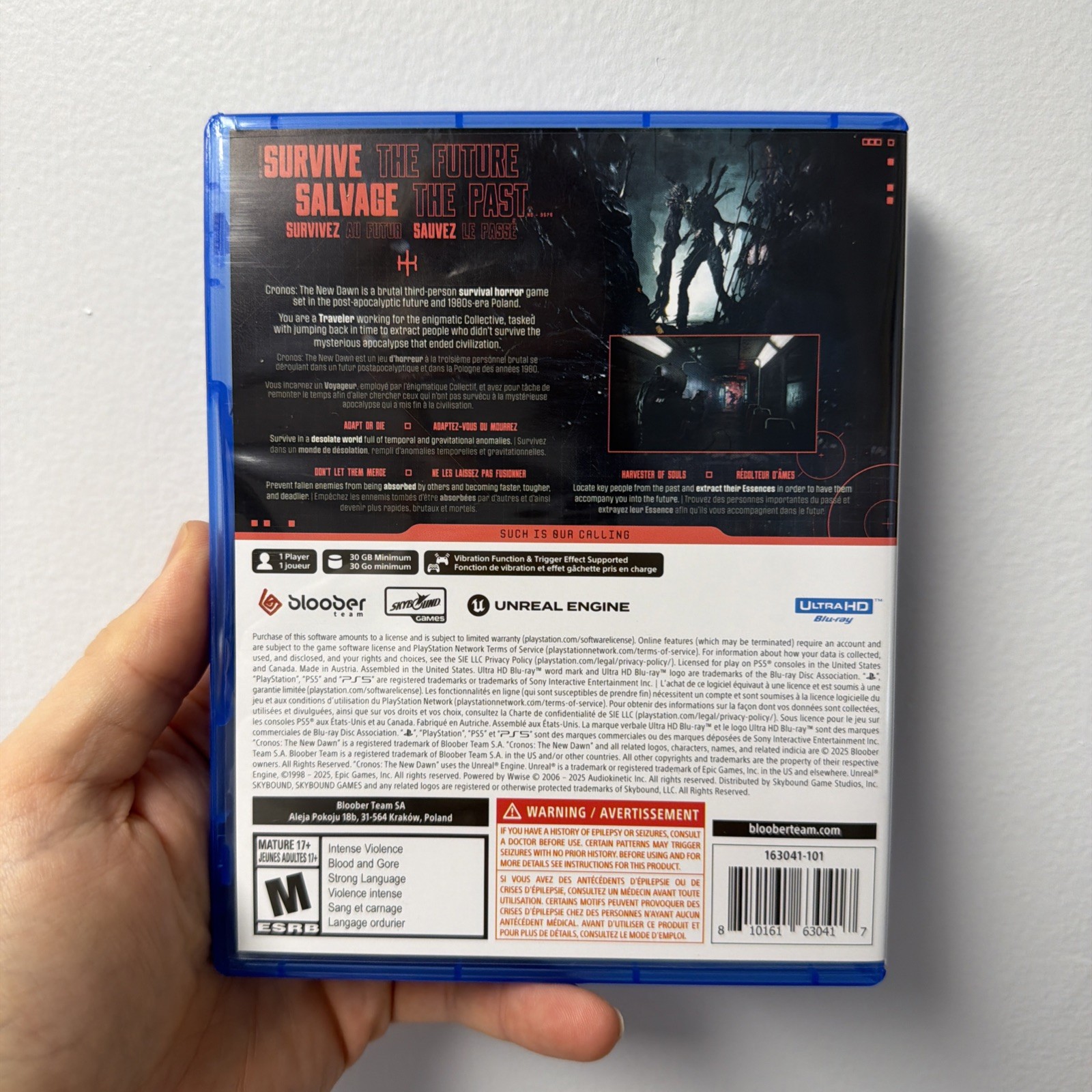 Cronos: The New Dawn Sony PlayStation CIB W/ Bonus In-game Content and stickers