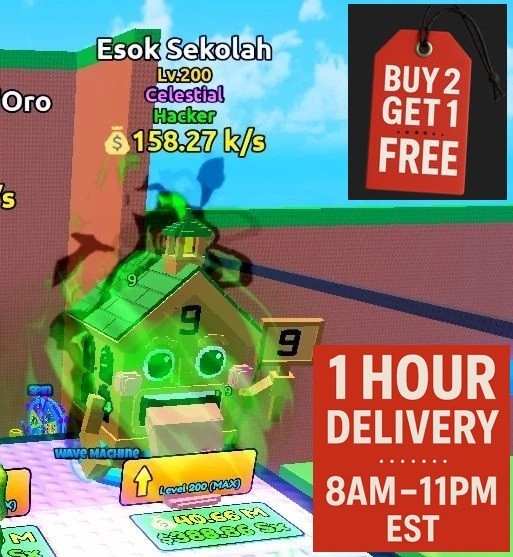 Escape Tsunami For Brainrots! 🌻 Esok Sekolah (Hacker 158.27 k/s lvl 200)