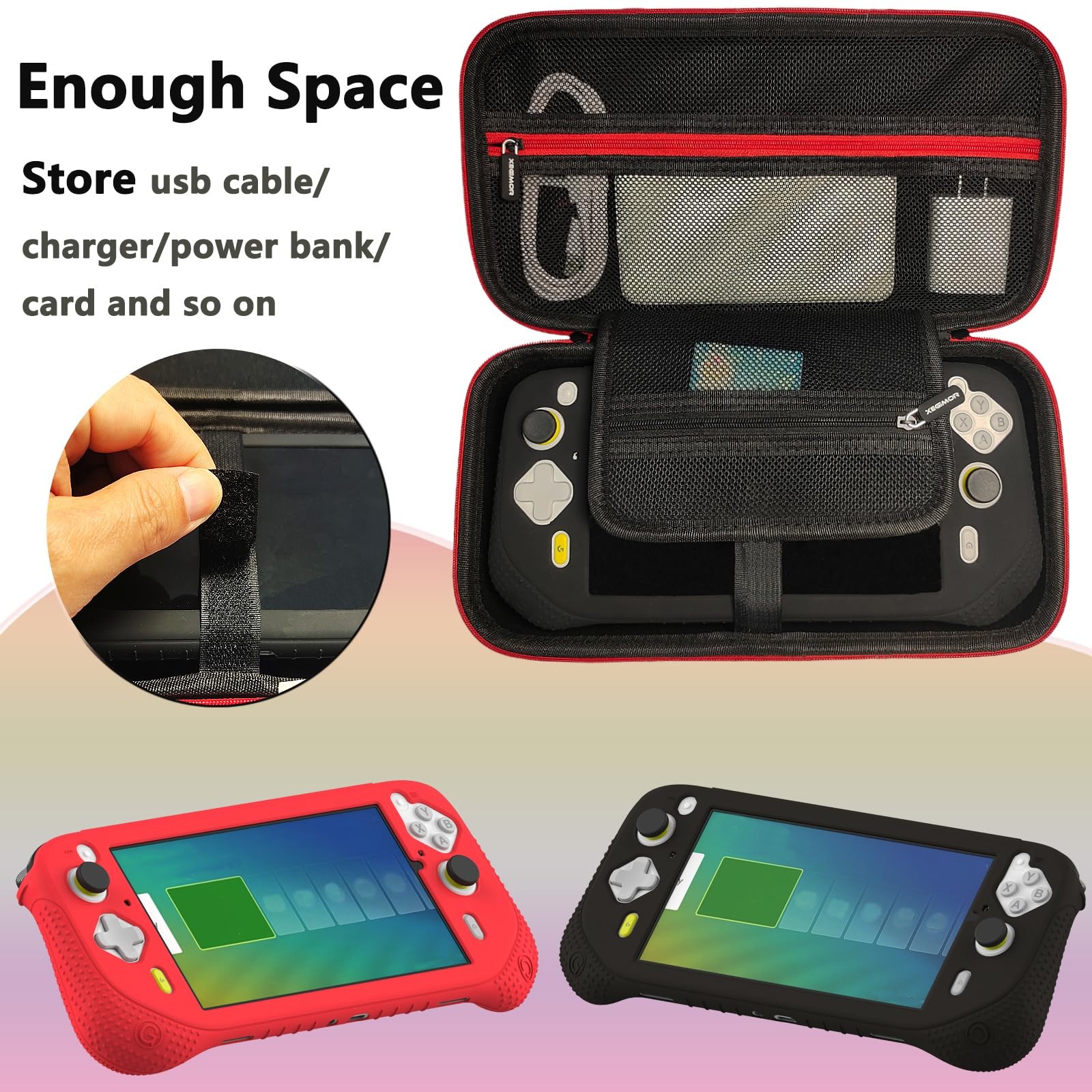 Silicone Cover and Carrying Case Compatible With Logitech G Cloud Gaming Hand…