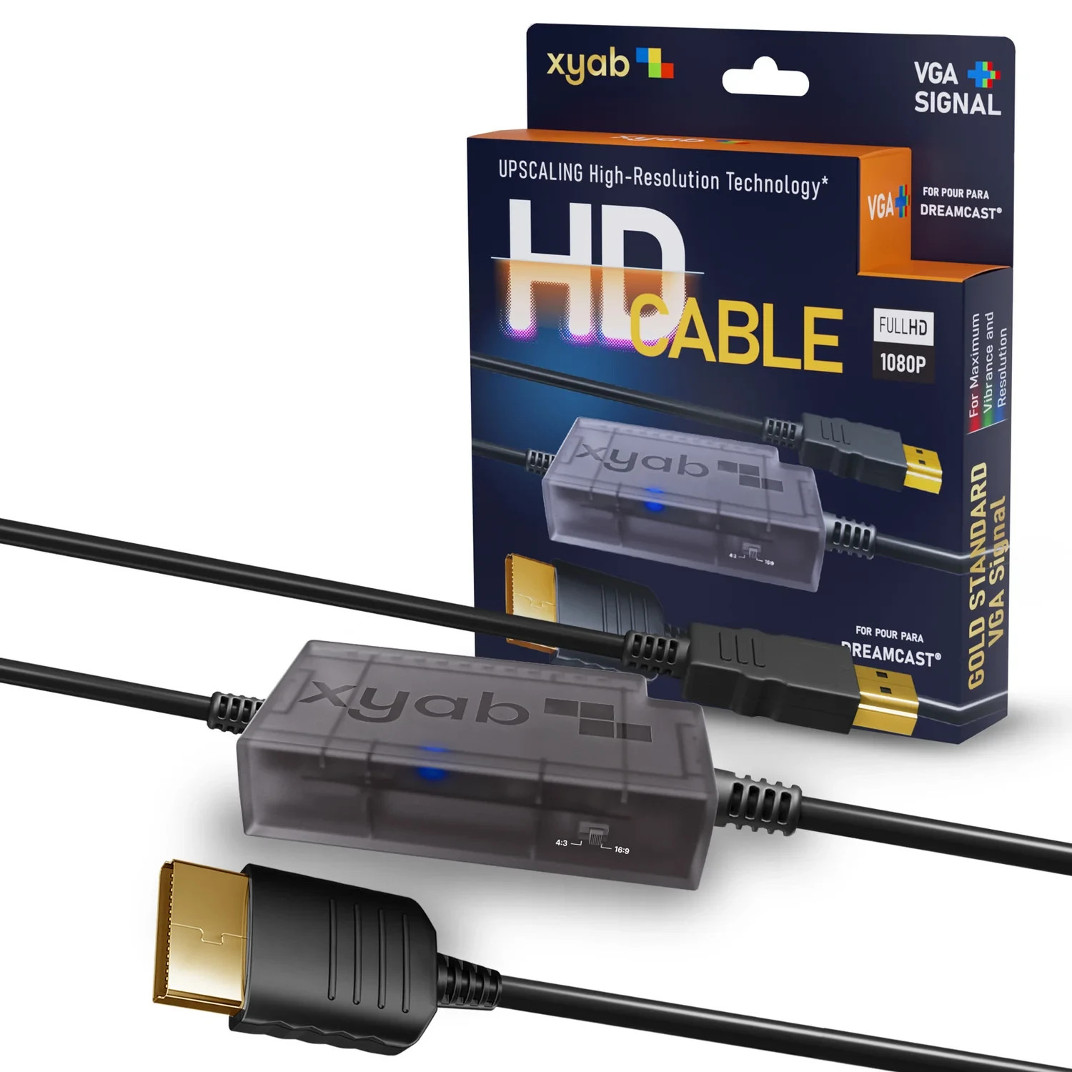RGB+ HD Link HDMI Cable for Sega Dreamcast – XYAB Brand – 1080p Full HD – NEW