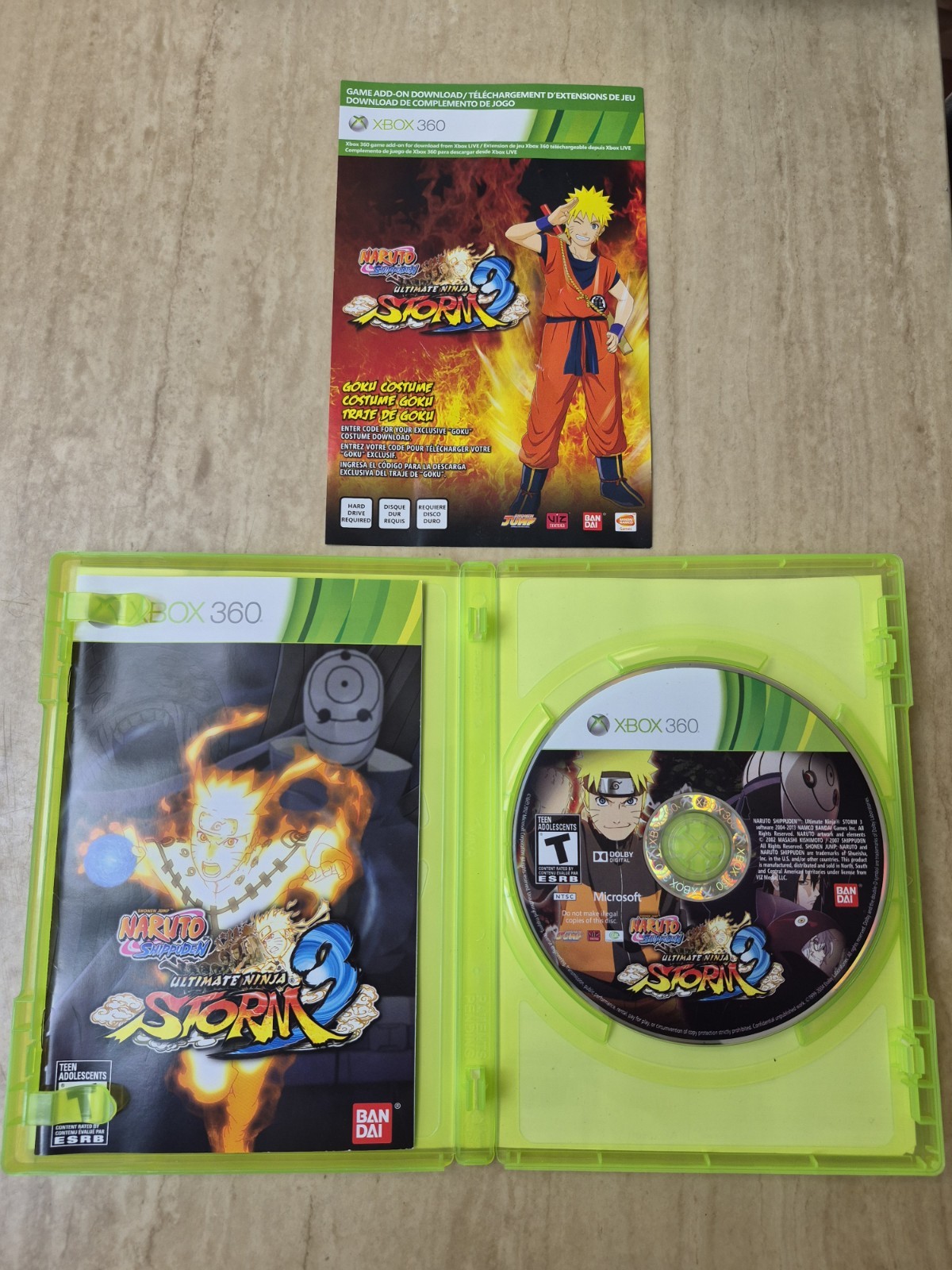 Naruto Shippuden Ultimate Ninja Storm 3 Xbox 360 Complete With Manual
