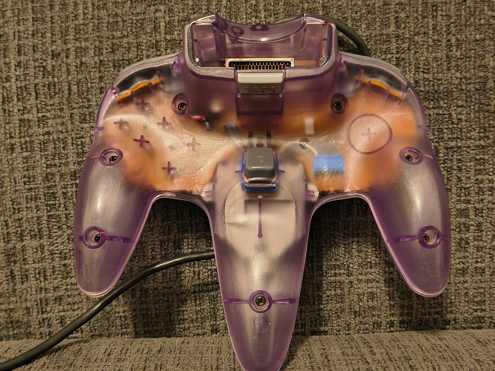 Nintendo 64 controller OEM, atomic purple, working, clean, medium loose stick