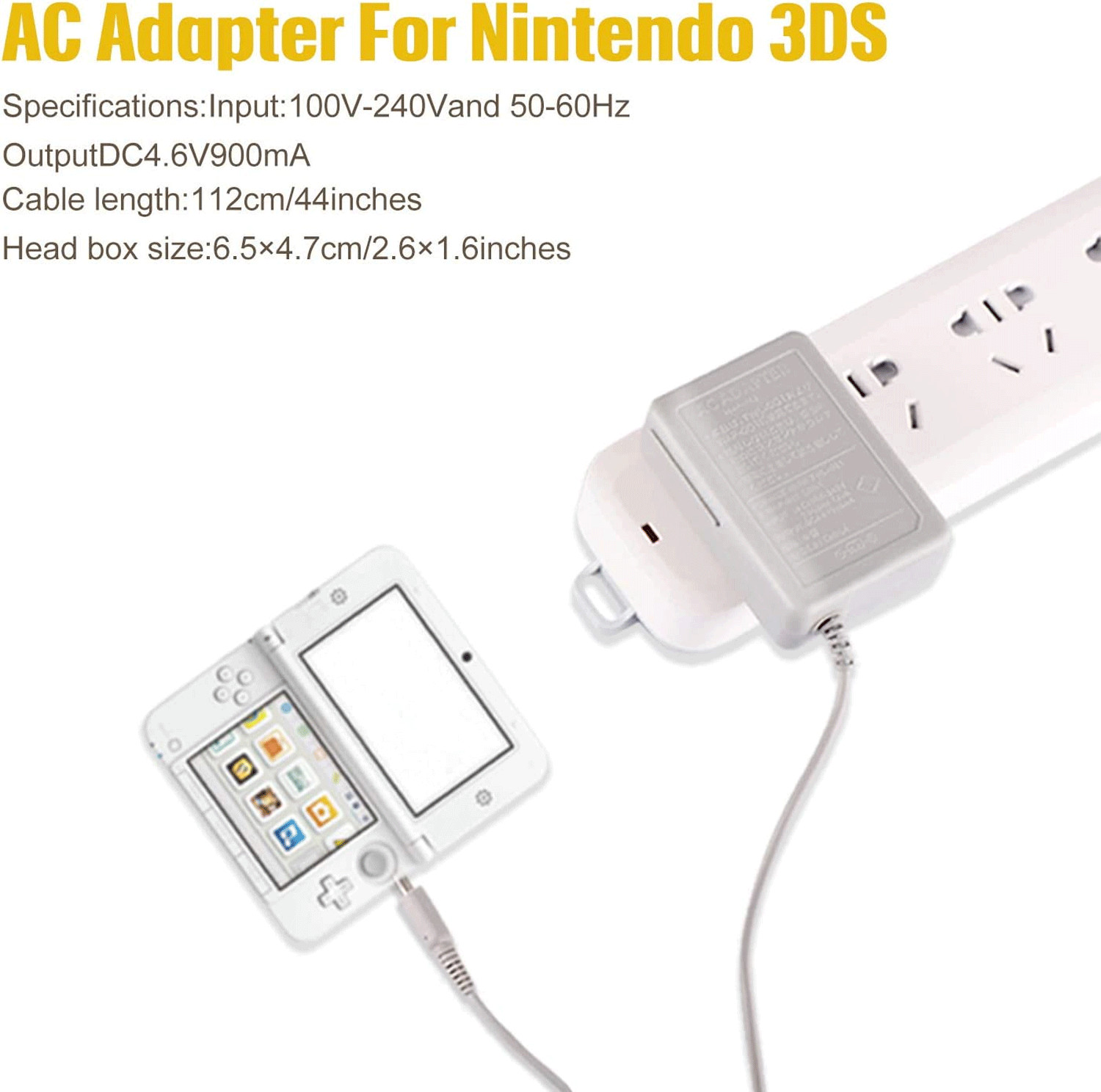AC Adapter Home Wall Charger Cable for Nintendo DSi/ 2DS/ 3DS/ DSi XL System US