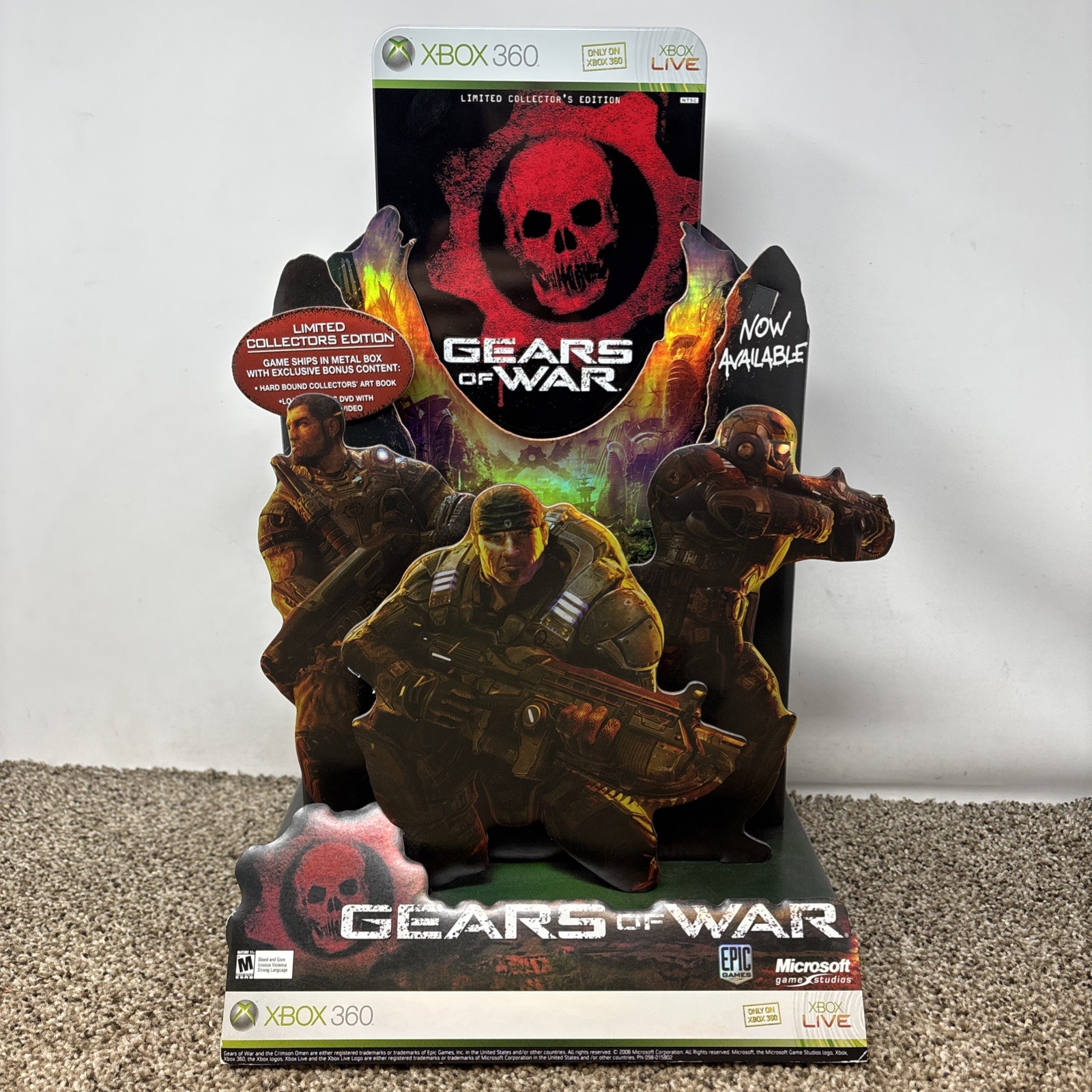 Gears of War Limited Collectors Edition Store Display Standee Promotional RARE
