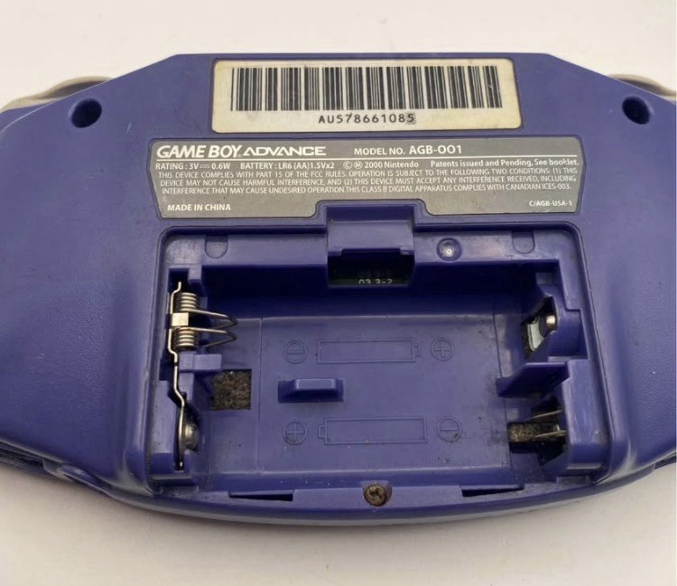 Nintendo Game Boy Advance AGB-001 Indigo Purple Console AS-IS