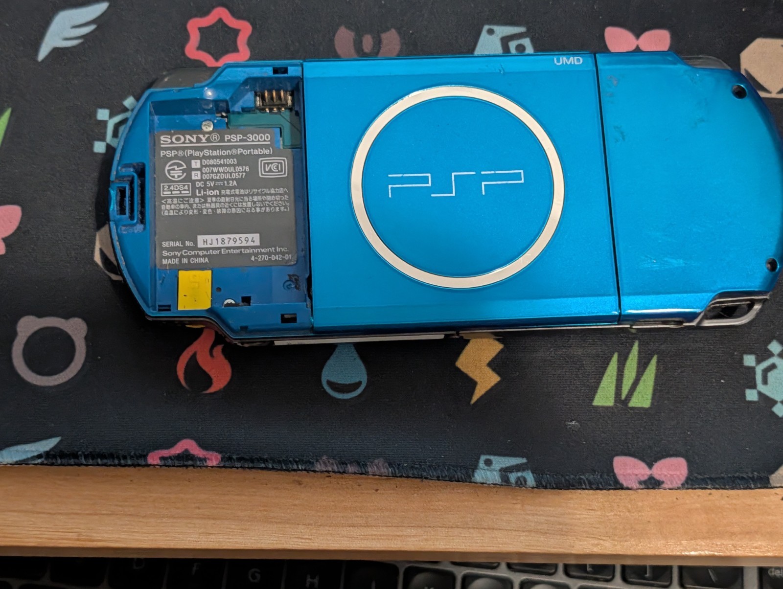 PSP 3000 Console For Parts Repair Broken Carnival Blue Japanese Version Import