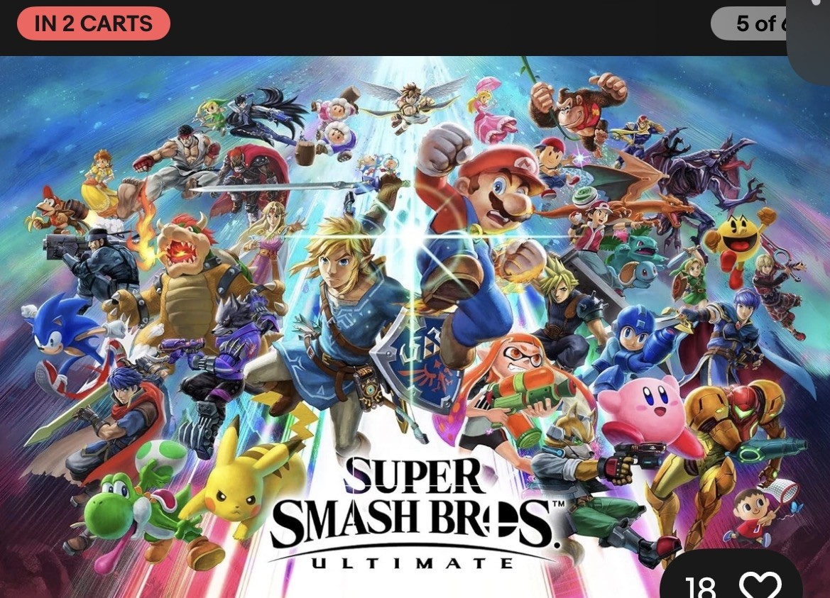Nintendo Switch OLED Super Smash Bros. Ultimate Bundle (Download + 3 Mo.)