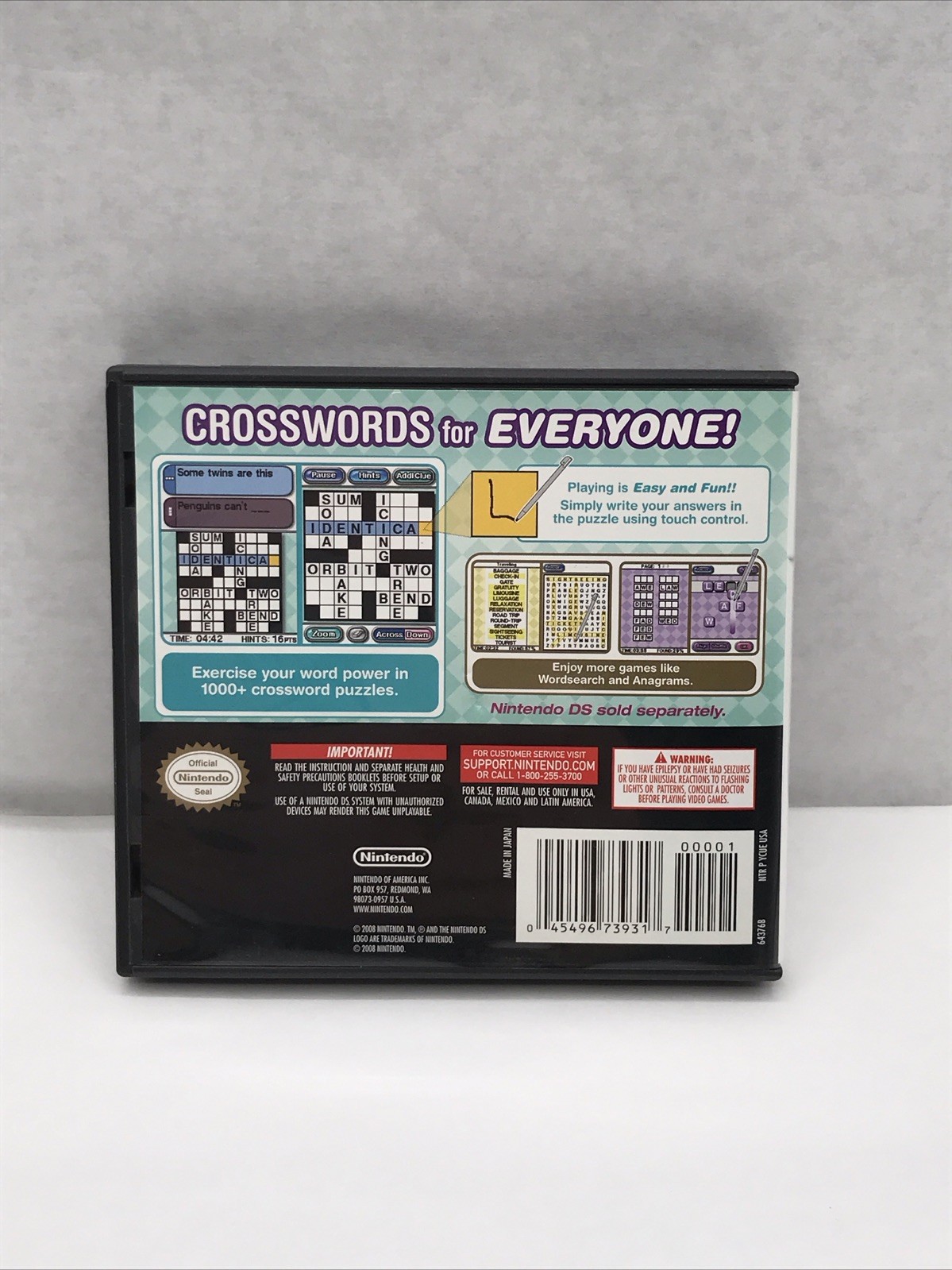 Crosswords DS (Nintendo DS, 2008) CIB
