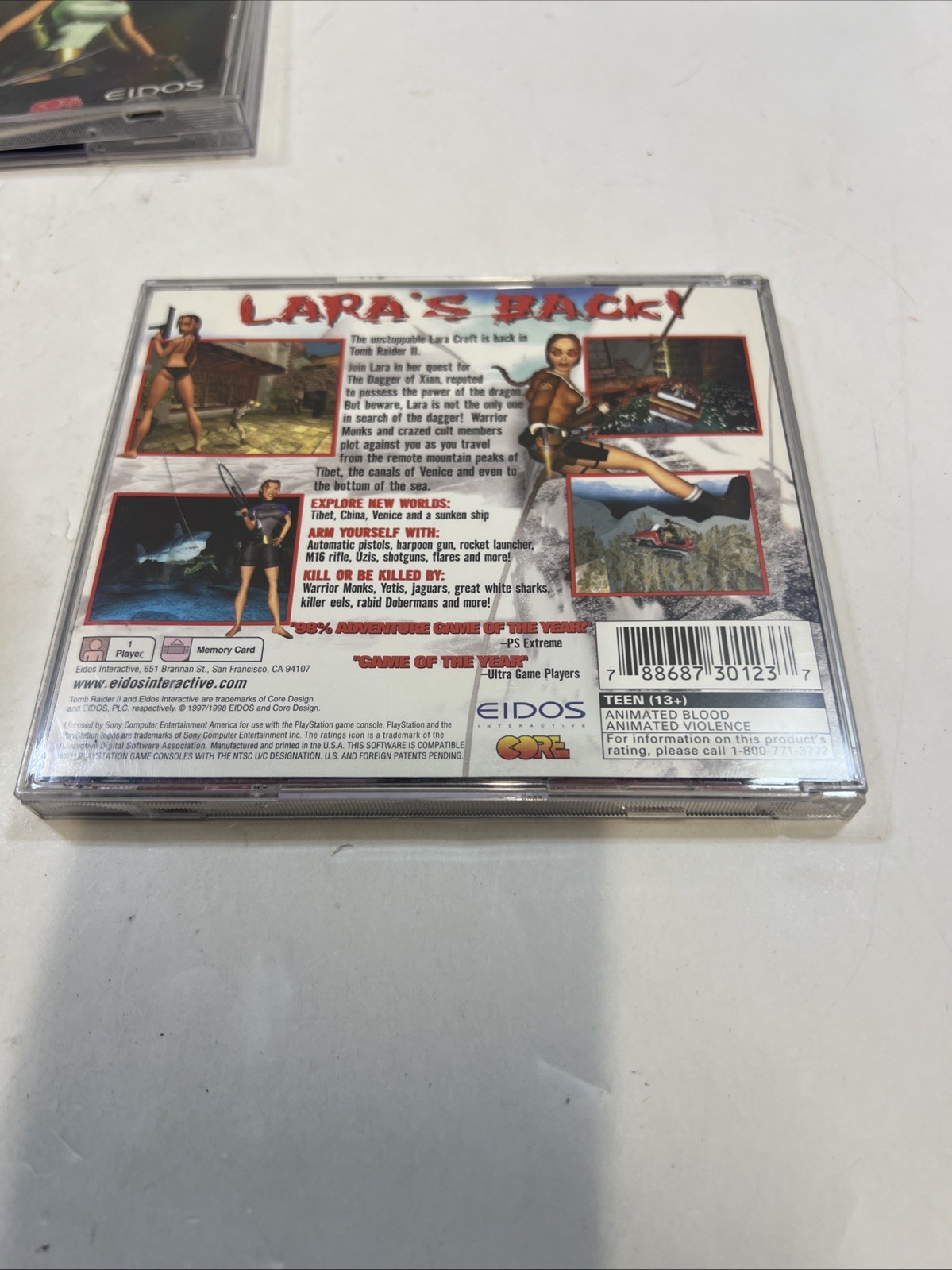 PS1 Playstation One PS 1 Tomb Raider 1, 2, &3 Complete CIB Tested & Working read