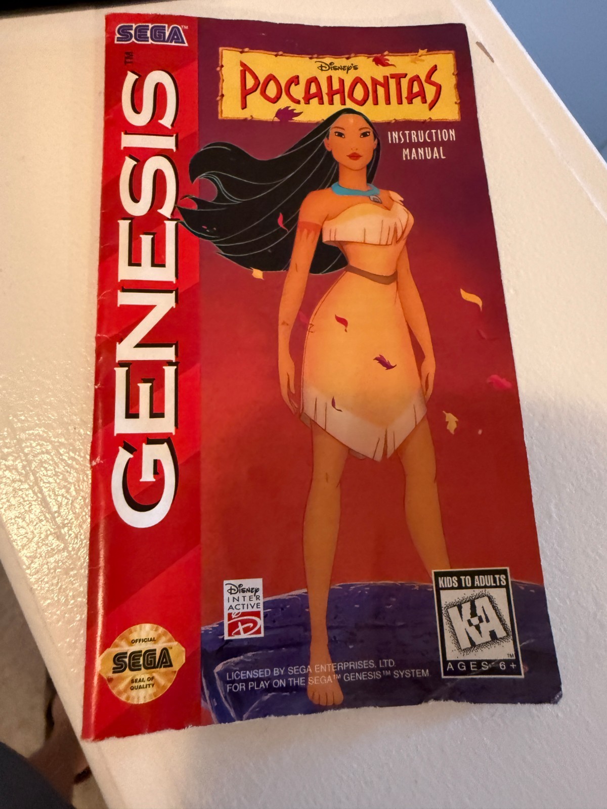 Disney’s Pocahontas (Sega Genesis, 1996) Complete W/ Manual Tested Working
