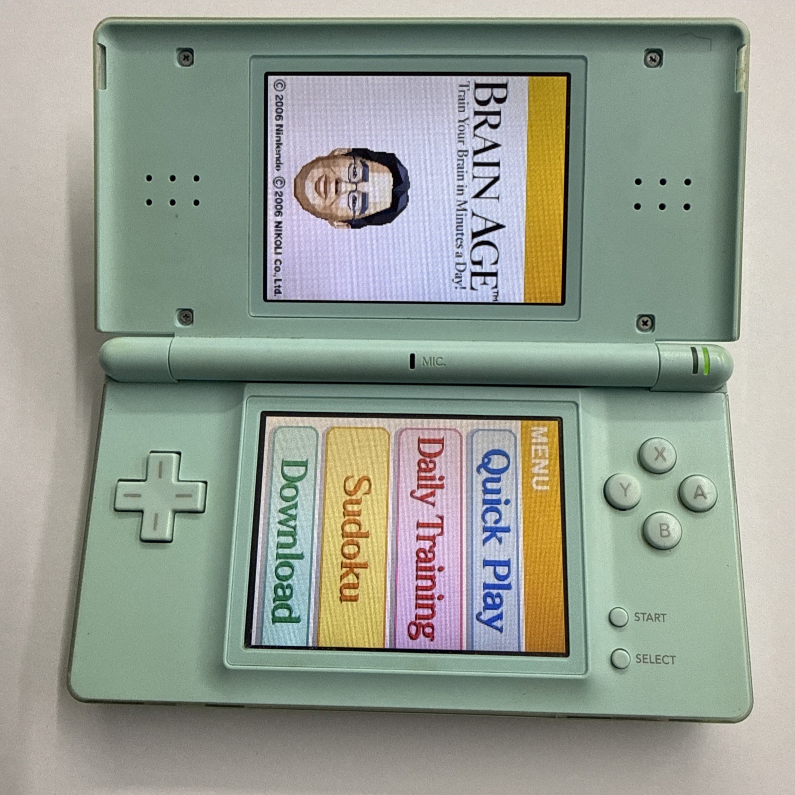 Ds – Nintendo DS Lite Console Turquoise Ice Blue Tested Working #2944
