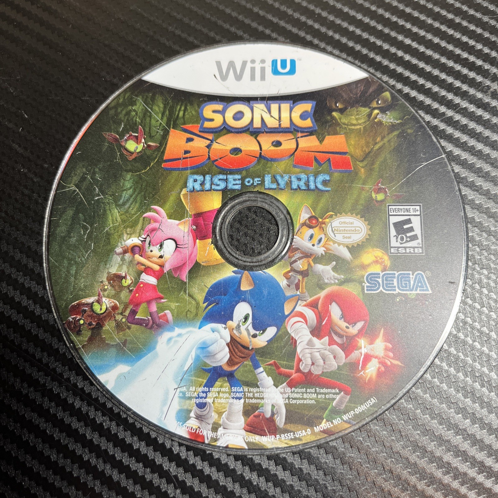 Sonic Boom: Rise of Lyric – Nintendo Wii U Scratched Untested