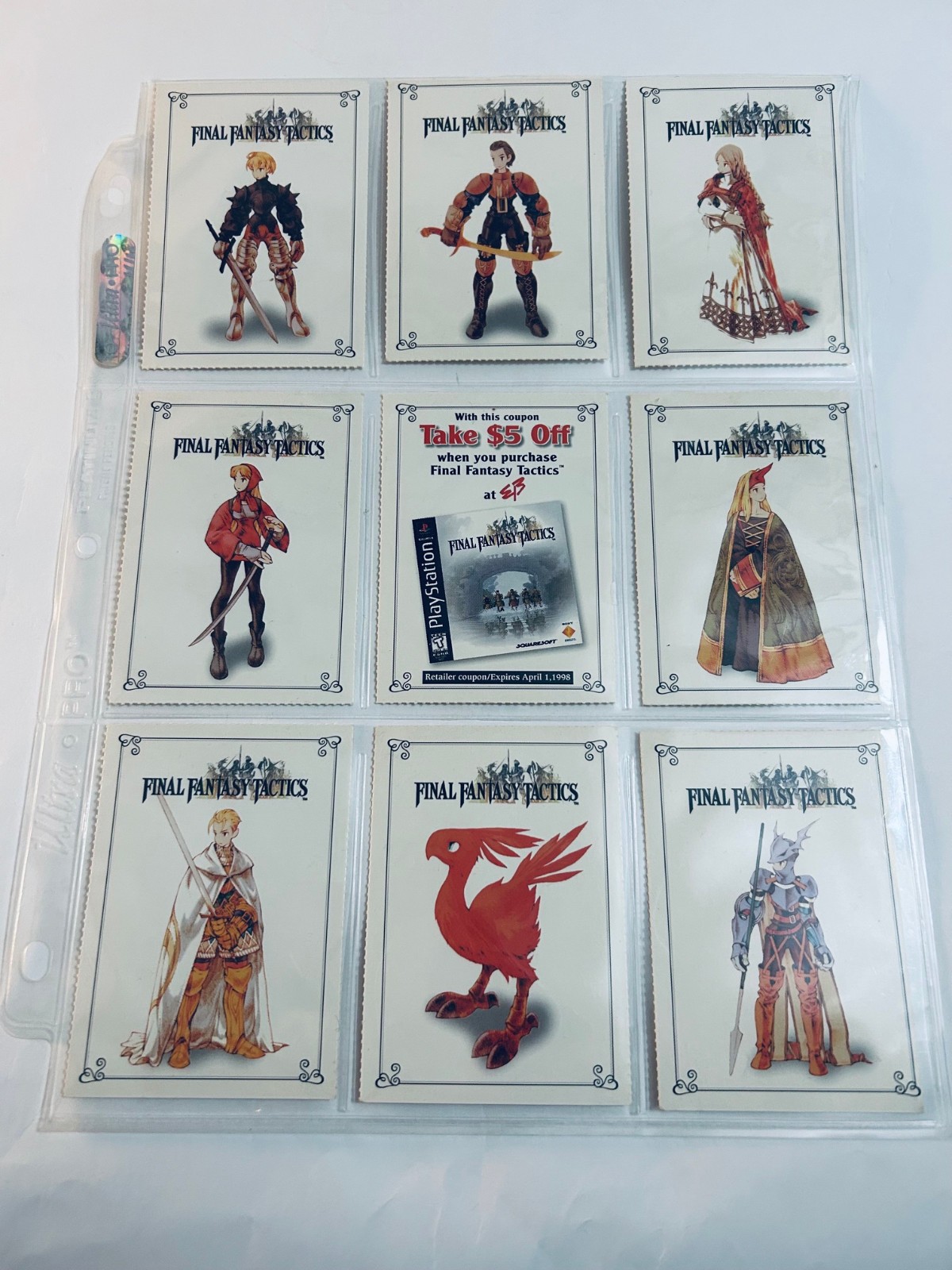 Final Fantasy Tactics PS1 Prima Strategy Guide With Full Card Set and Extras