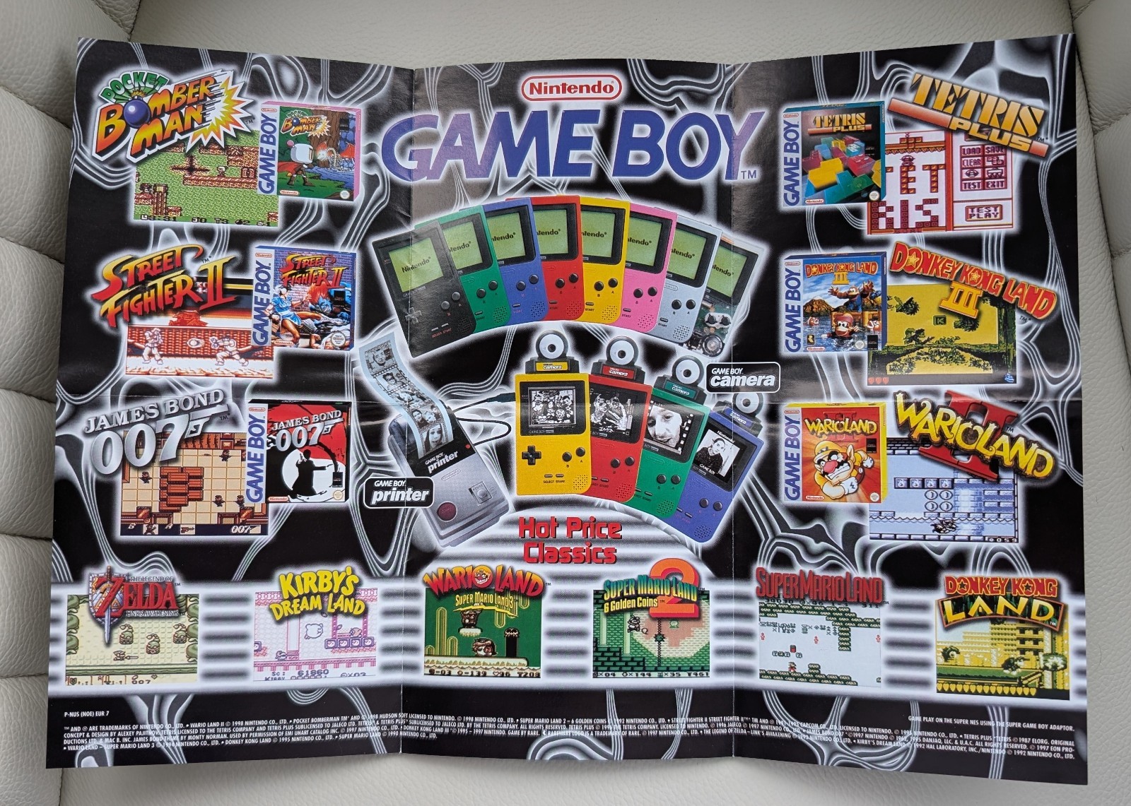 Nintendo 64 Game Boy Insert Leaflet Poster P-NUS (NOE) EUR-7 – 1998