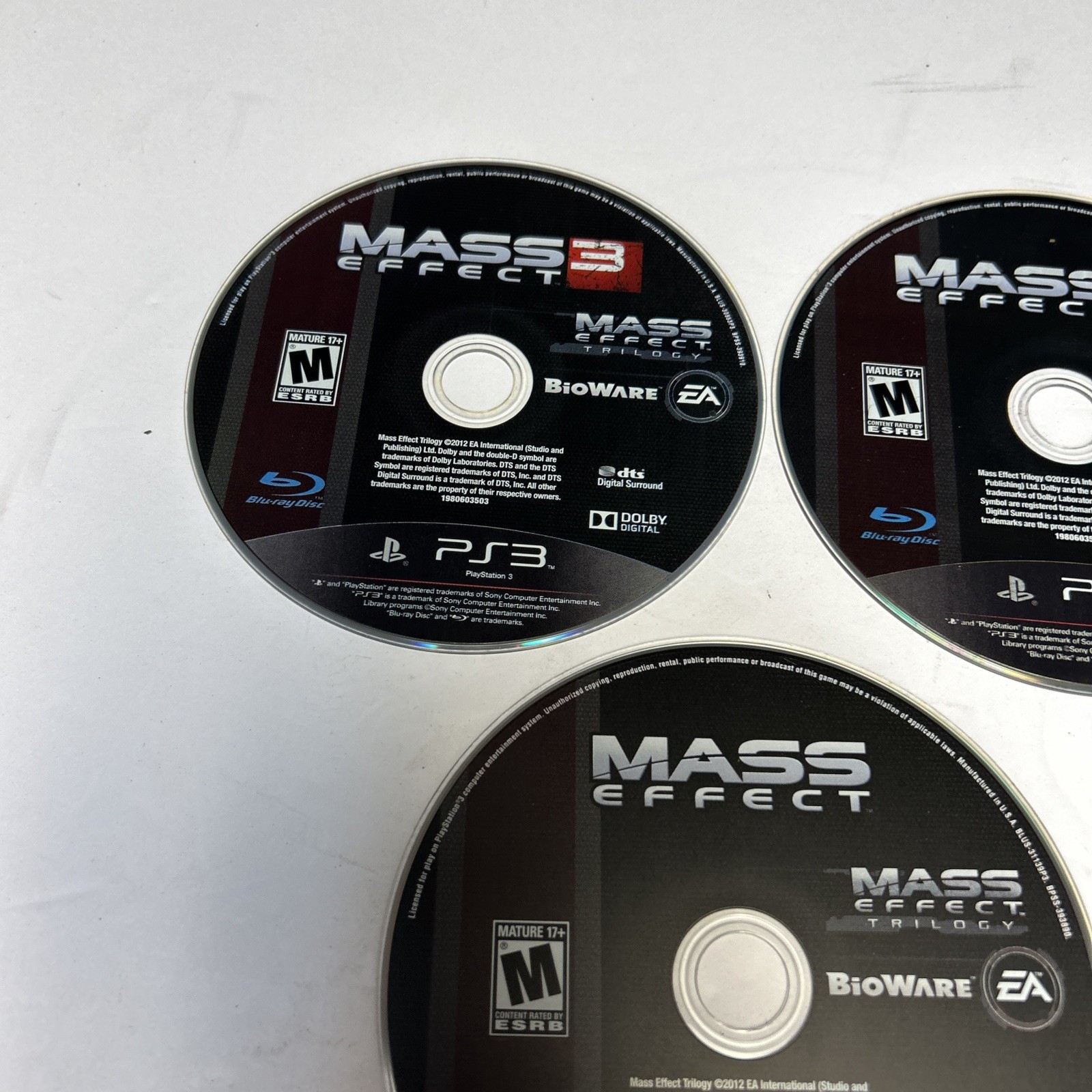 Sony PlayStation 3 PS3 TESTED Mass Effect Trilogy 1 2 3