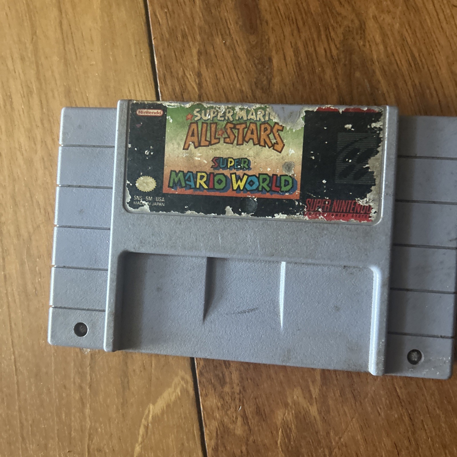 Super Mario All-Stars + Super Mario World SNES Authentic Cartridge Only