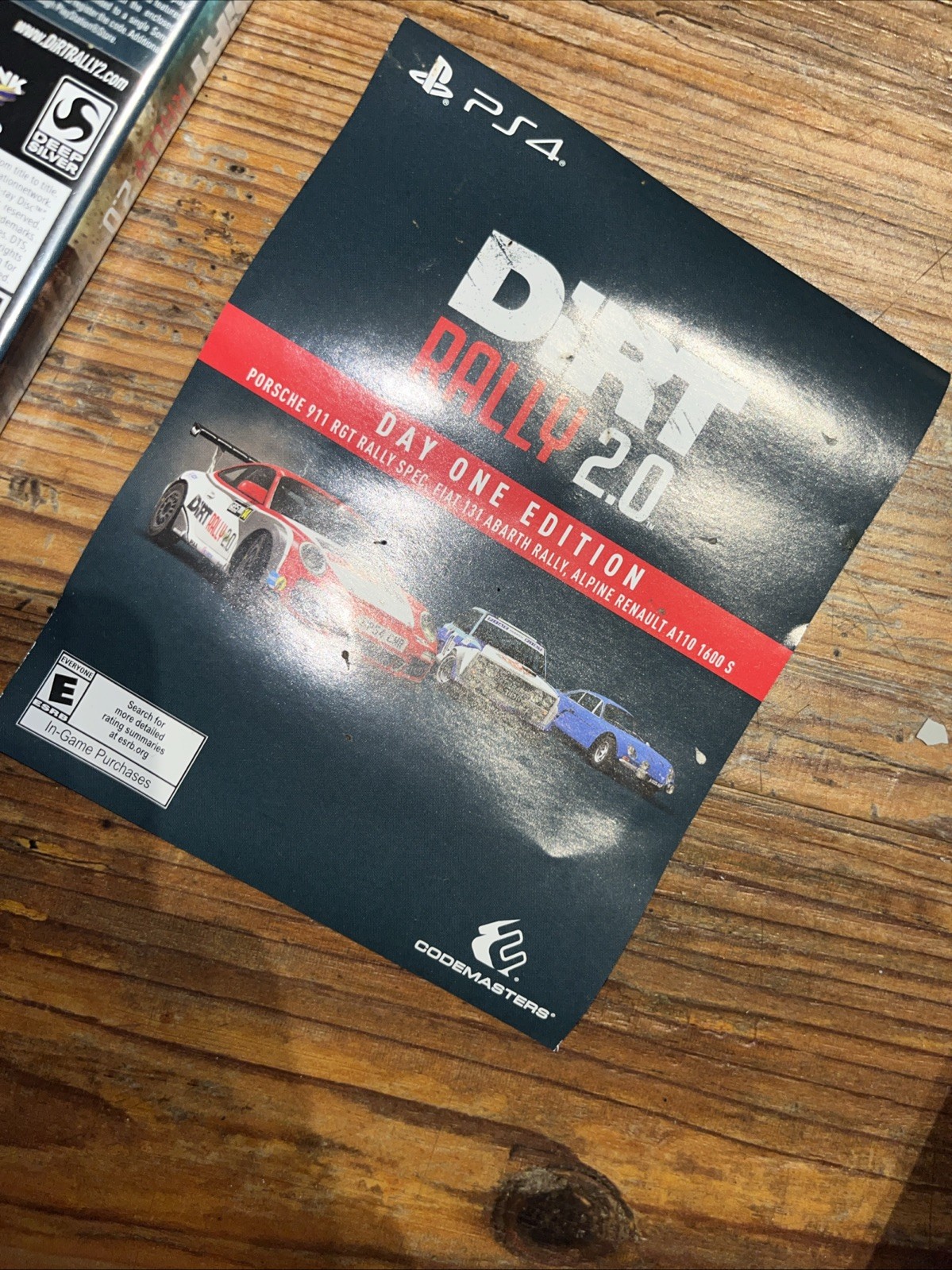 Dirt Rally 2.0 Day One Edition PS4 – CASE & PAPERWORK ONLY – NO GAME