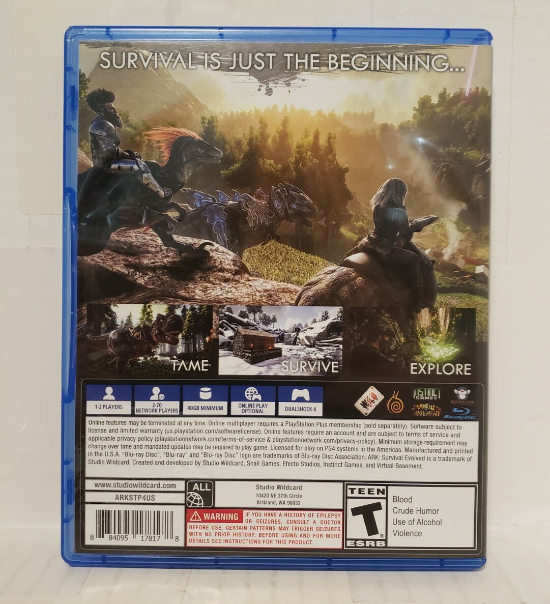Studio Wildcard Ark: Survival Evolved (Sony PlayStation 4, 2017) Tested PS4