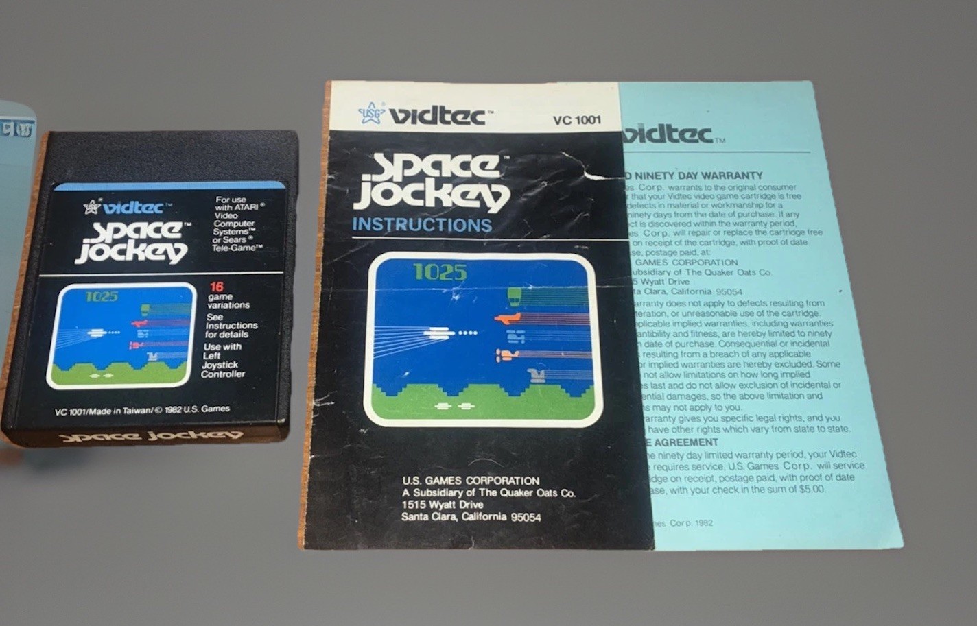 Atari 2600 Space Jockey from Vidtec Cart with Manual Tested Vintage Video Game