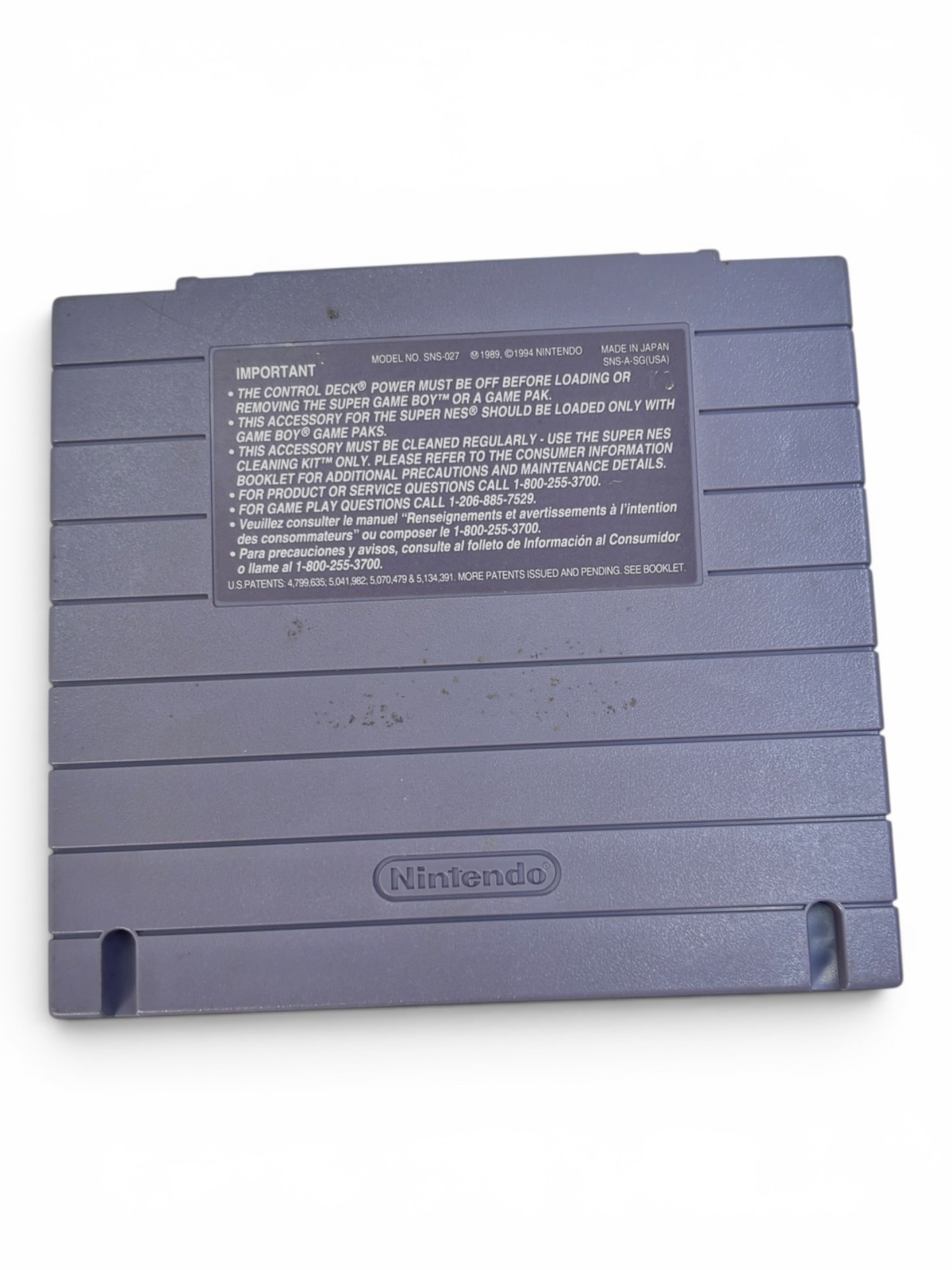 Super Game Boy Super Nintendo SNES Adapter Cartridge
