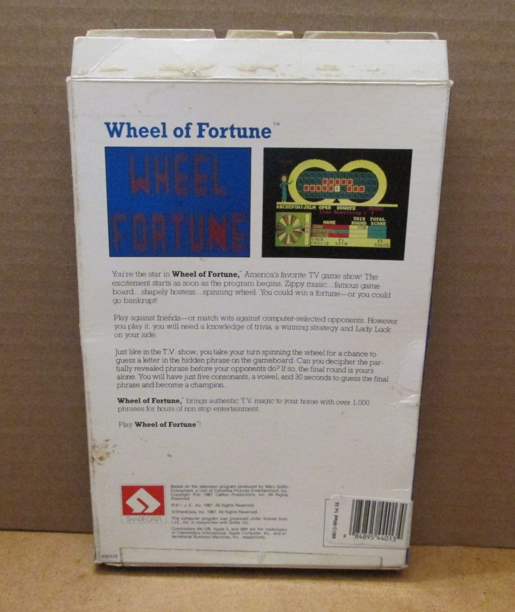 Wheel of Fortune PC Game IBM Tandy 1000