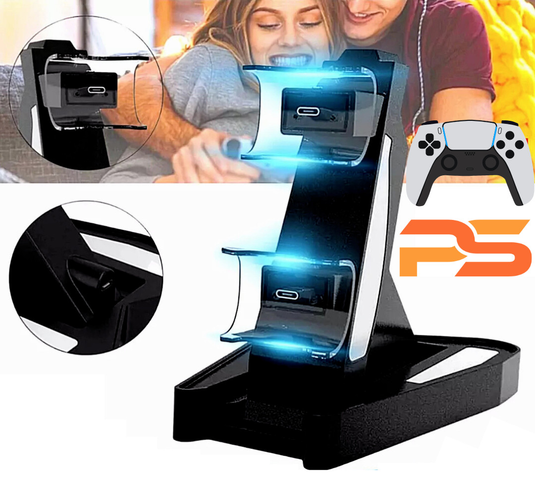 PS5 Controller Charger, Dual Fast Charging Station for PlayStation5 DualSense