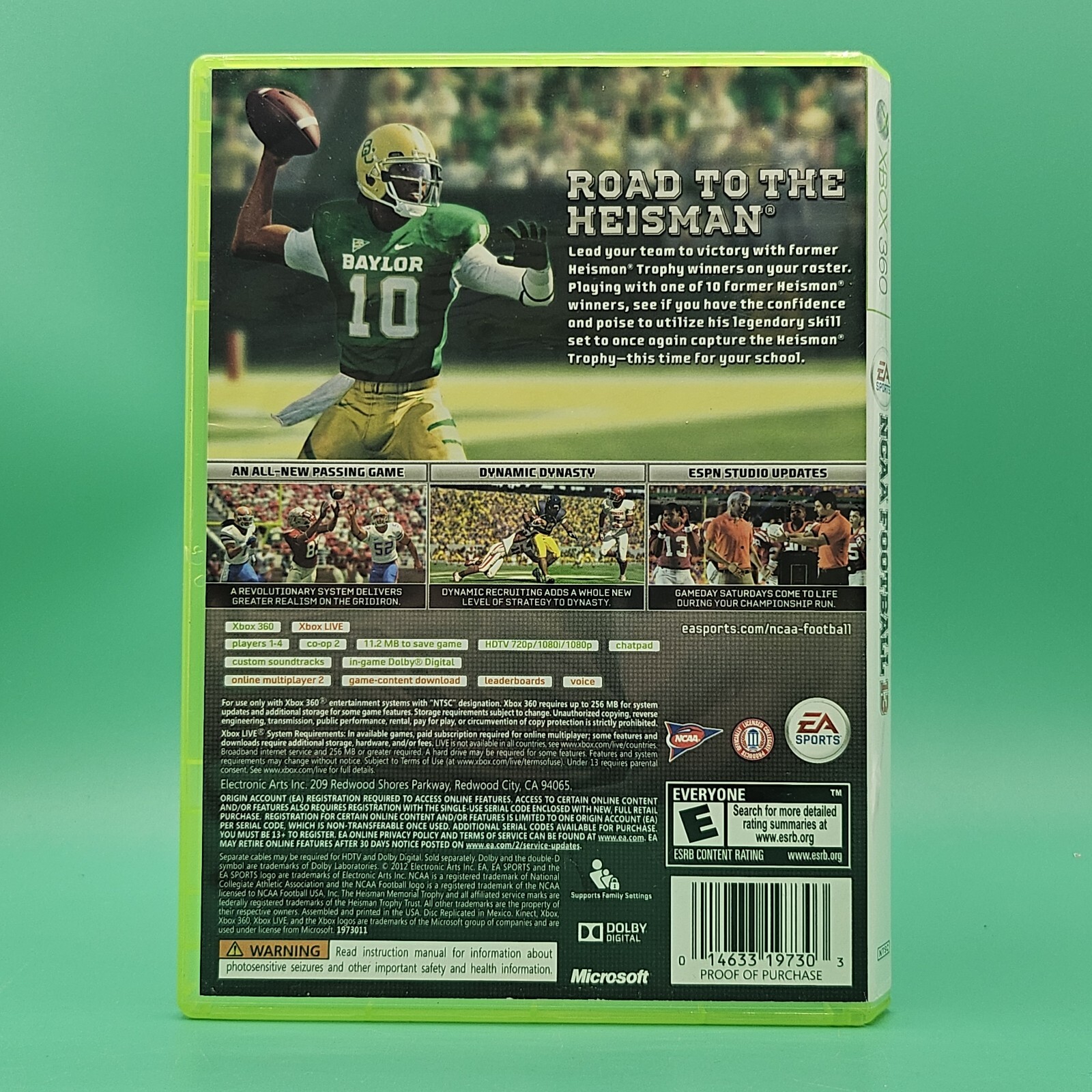 NCAA Football 13 Microsoft Xbox 360 COMPLETE CIB – EXCELLENT ESPN Rare Sports