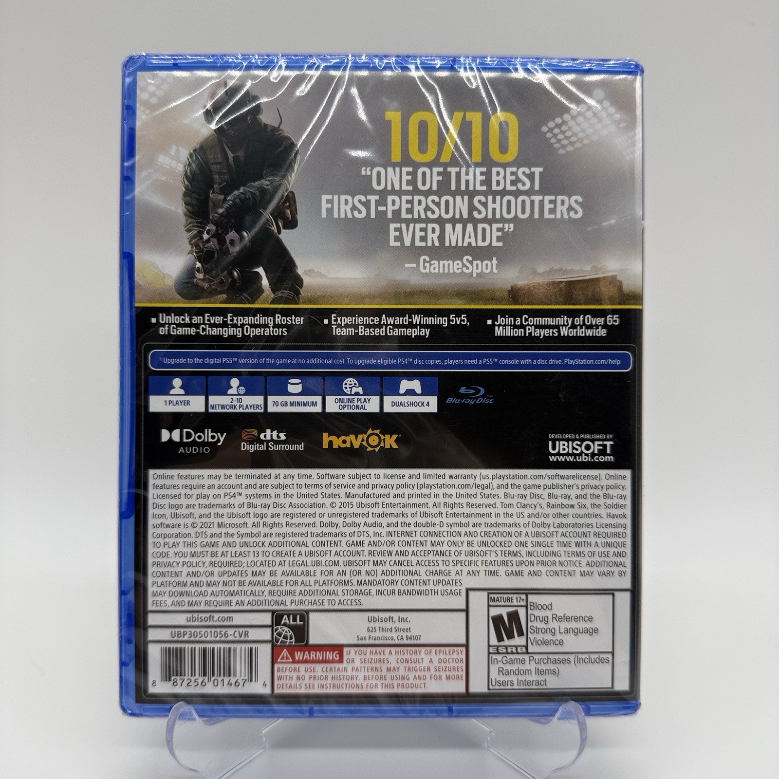 PS4 Tom Clancy’s Rainbow Six Siege w/PS5 Upgrade Available (New Sealed)