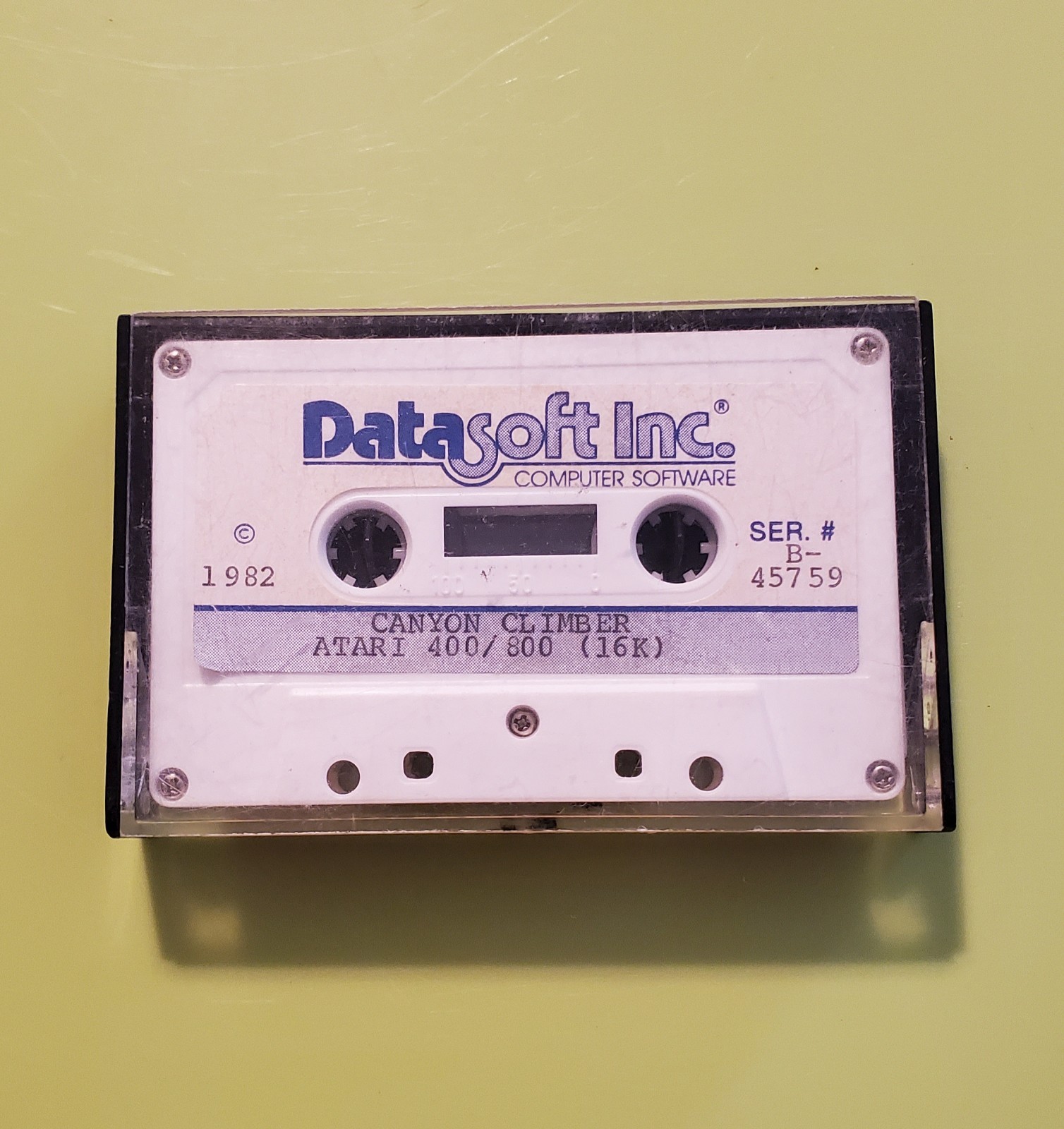 Canyon Climber 1982 Atari 400/800 Game Cassette Datsoft Inc.