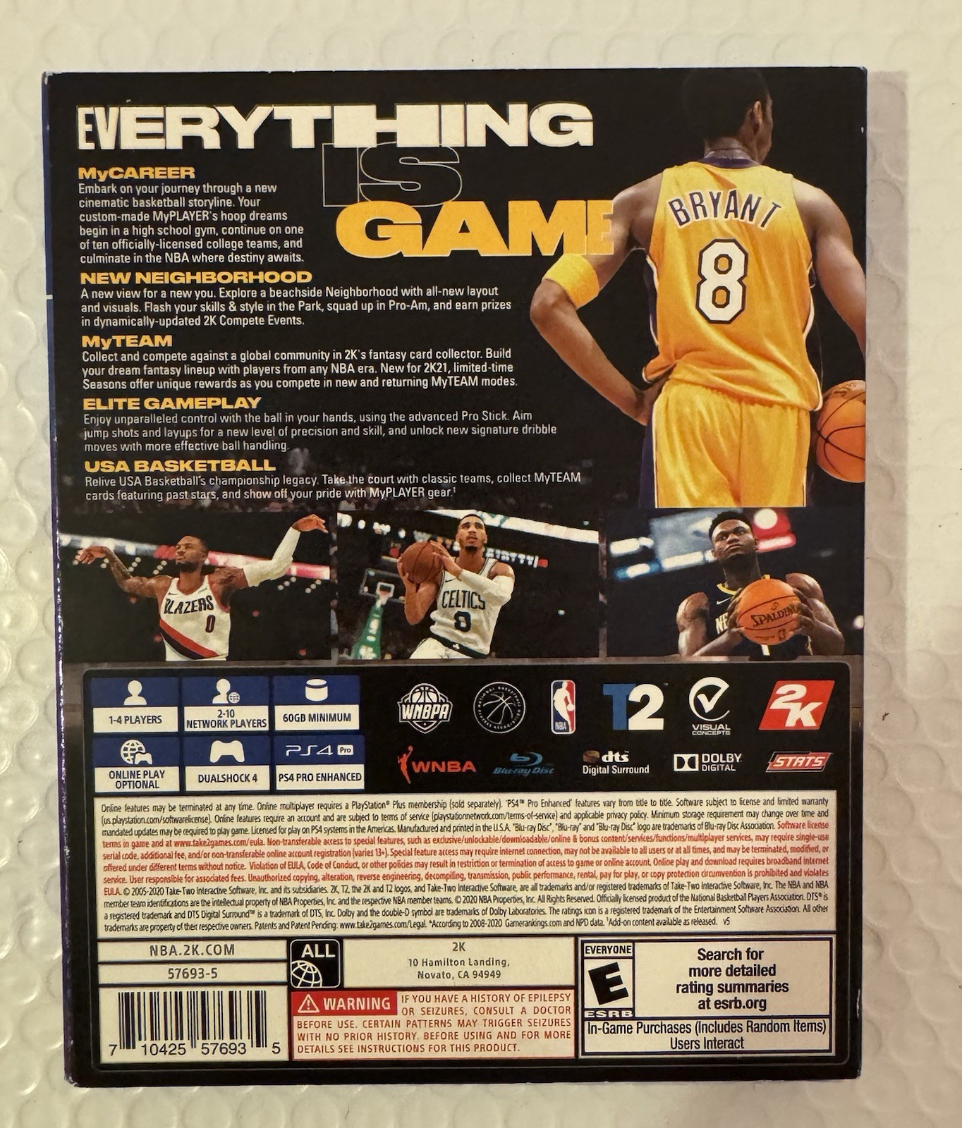 NBA 2K21 Mamba Forever Edition PlayStation 4 – Sony Kobe Bryant New, Sealed!