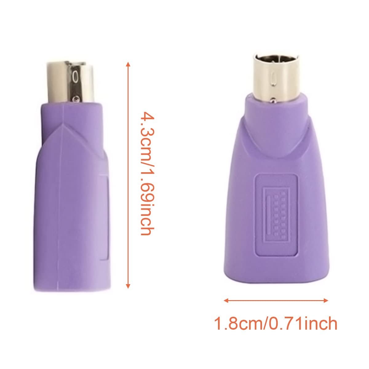 PS/2 to USB A Adapter Male to Female – 4-Pack for Easy PC Peripheral Connection