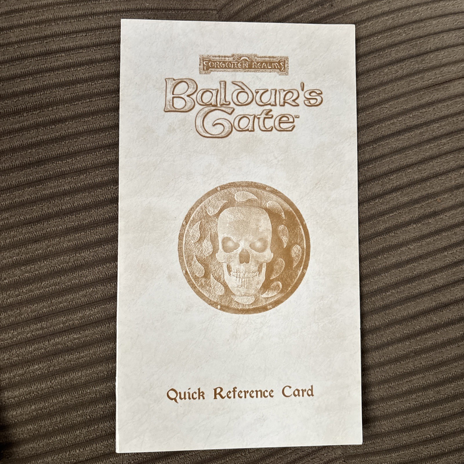Baldur’s Gate(PC, 1998)5-Disc Set Complete With Case, Manual, Map, Ref.card