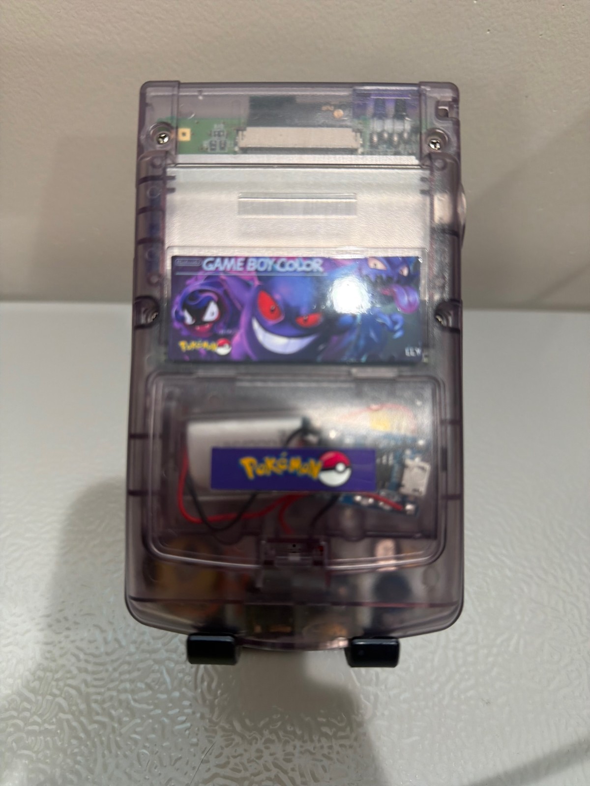 Custom Gengar USB C Rechargeable Nintendo Gameboy Color with Backlit IPS Screen