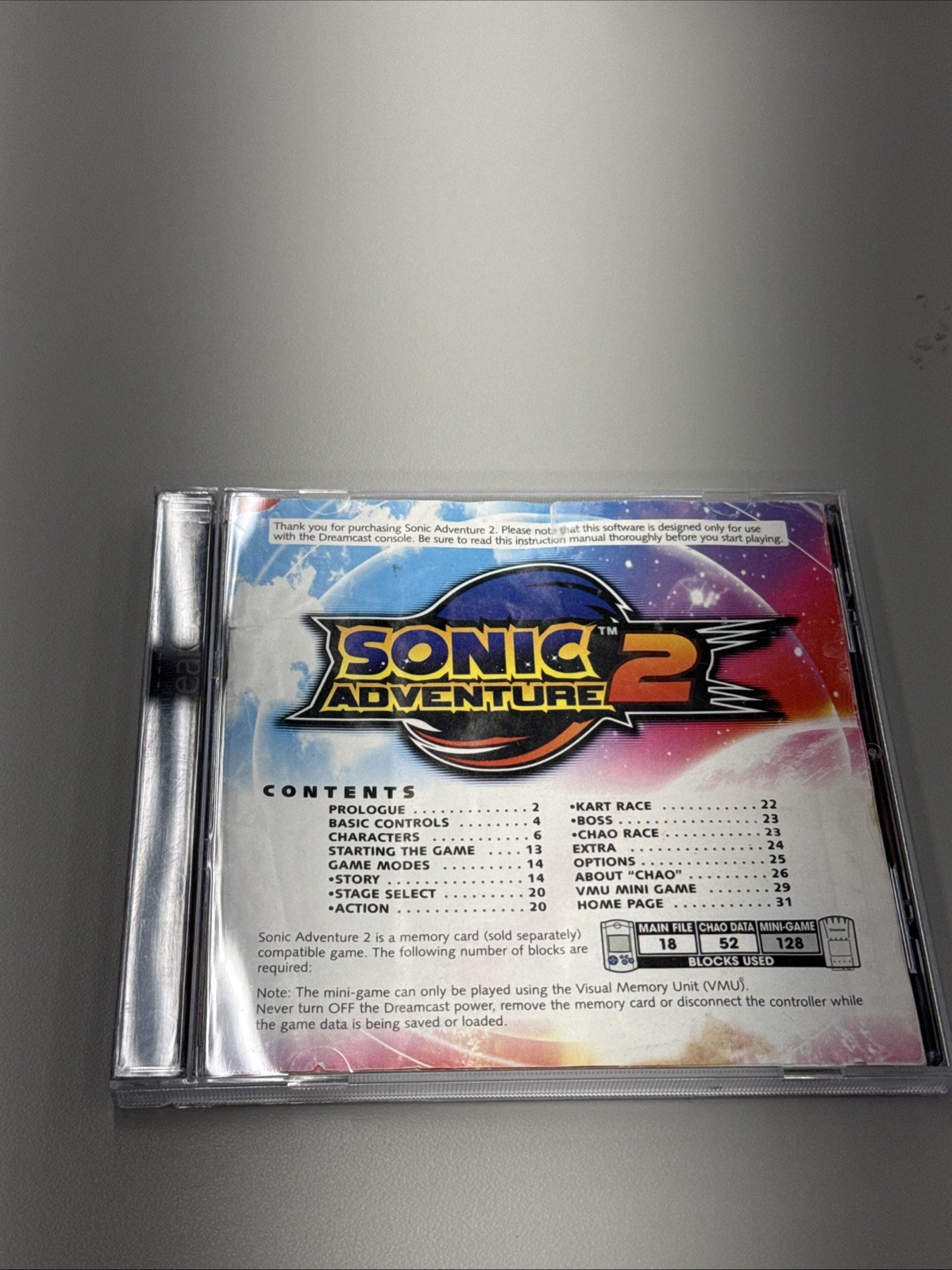 Sonic Adventure 2 SEGA Dreamcast 2001 CIB Must Read Below Near Mint Disc