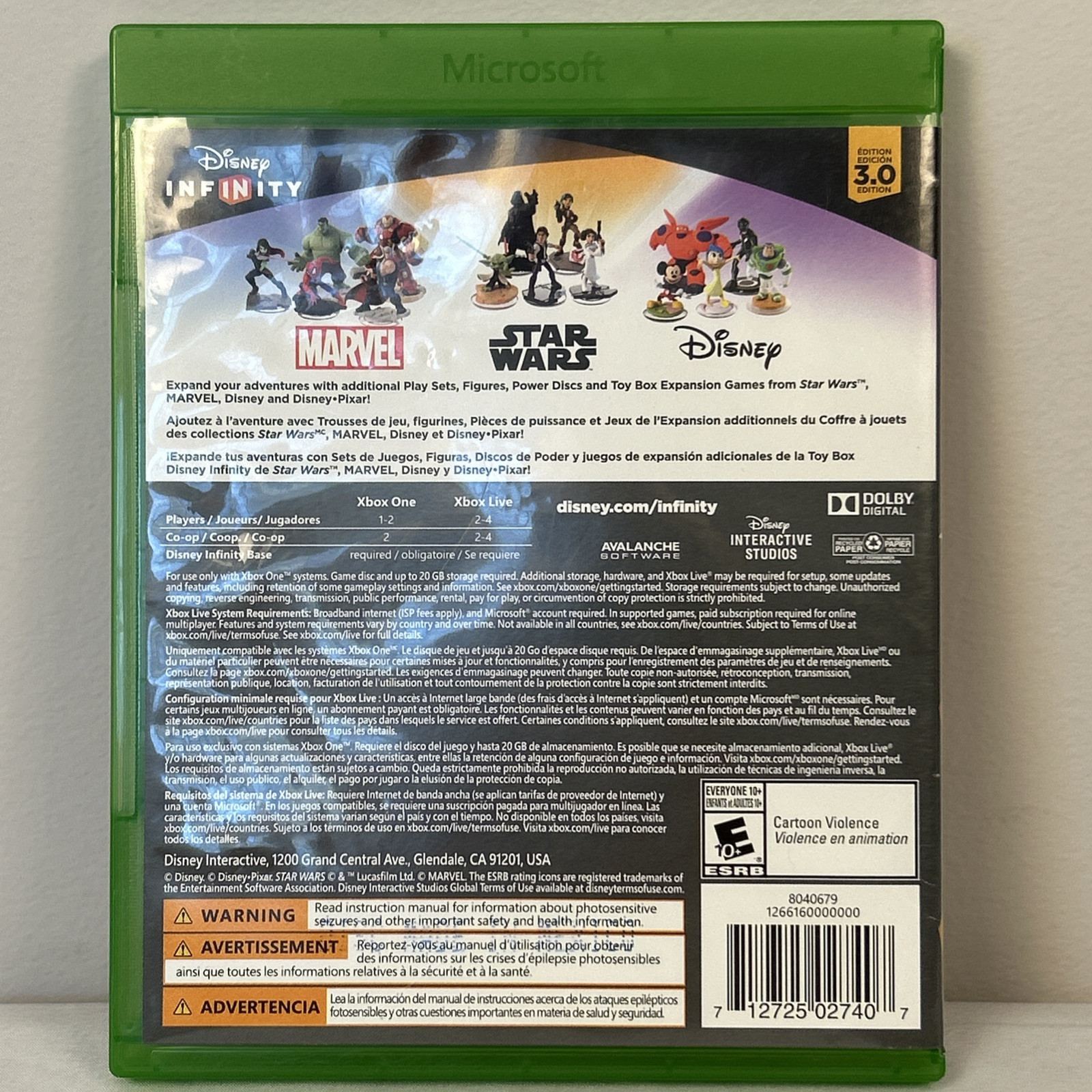 Xbox ONE DISNEY INFINITY Game 3.0 Edition With Book