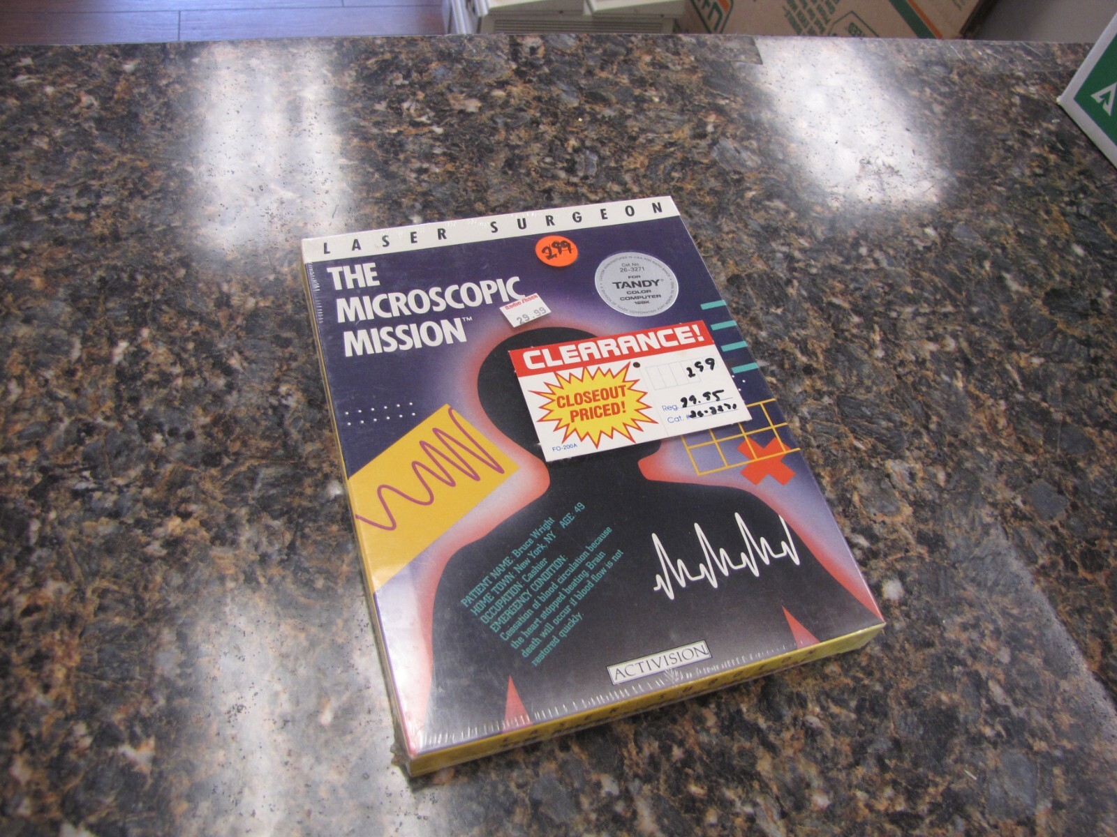 BRAND NEW SEALED Laser Surgeon: The Microscopic Mission TANDY Color Compute 128K