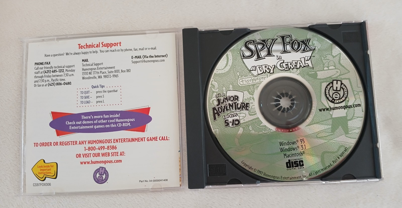 Vintage 1999 Spy Fox 2 Some Assembly Required Complete CD Big Box + Spy Fox 1 CD