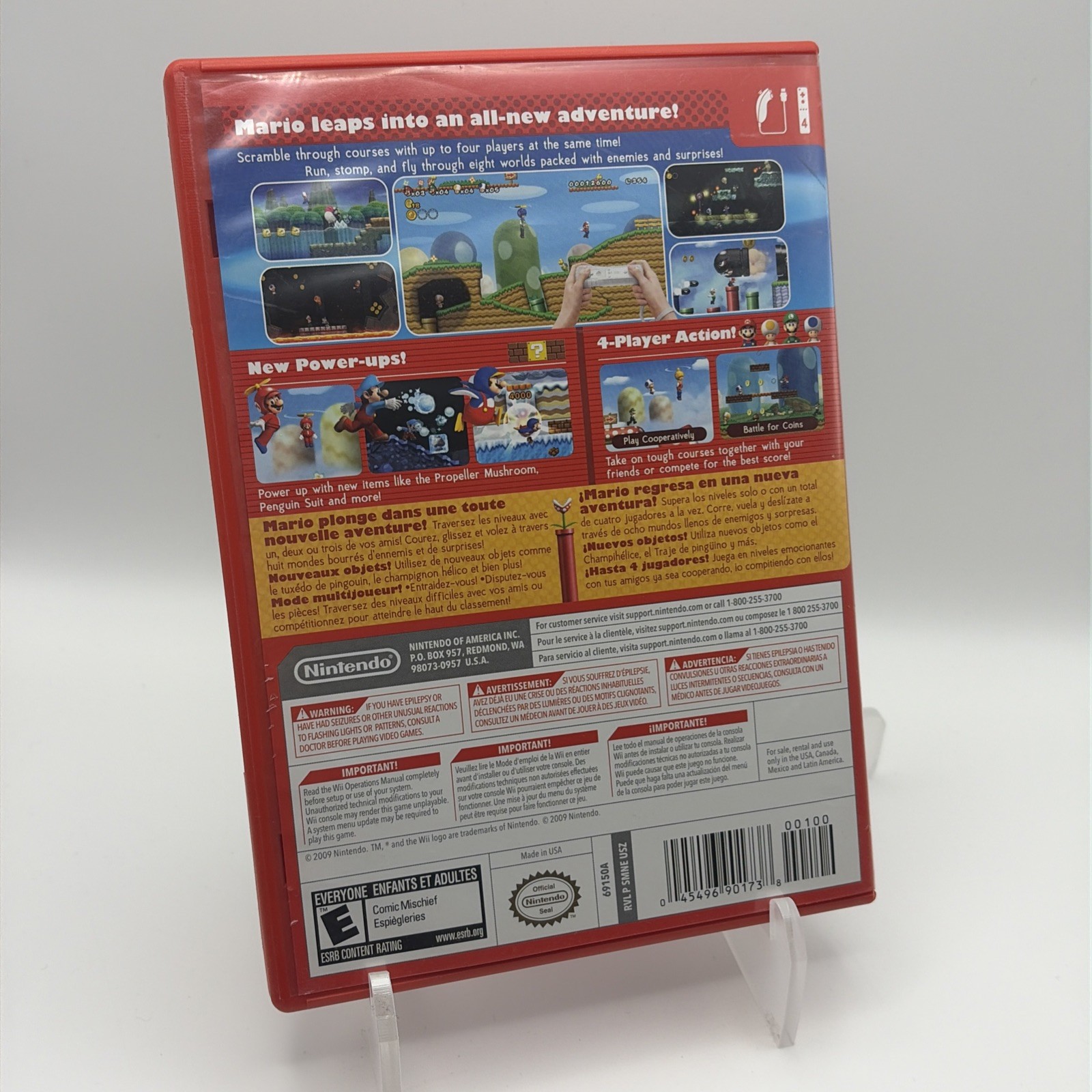 New Super Mario Bros. Wii (Nintendo Wii 2009) Complete In Box CIB Tested Working