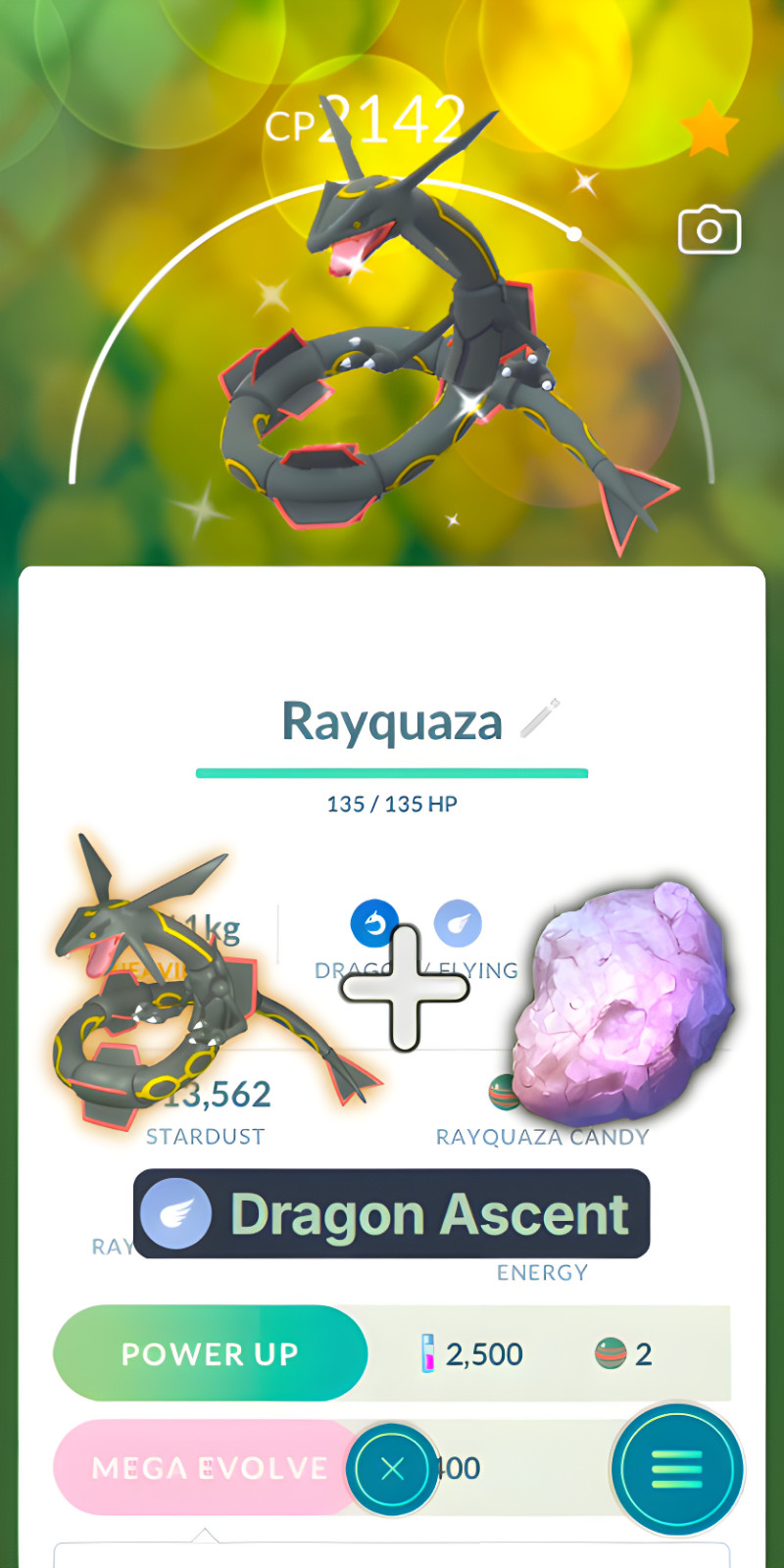 Shiny Rayquaza + Dragon Ascent | 20K, 80K, 1M Stardust | Tr-de Go 🐉✨